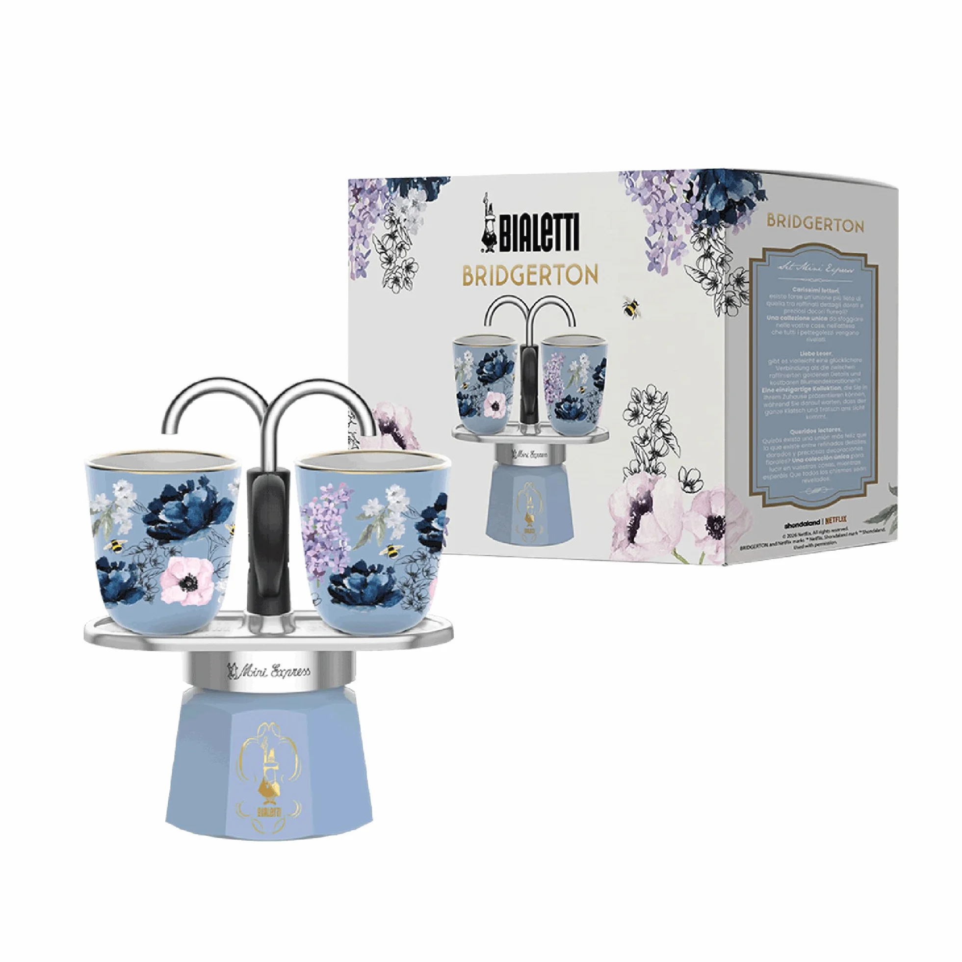 Bialetti Juego Mini Express Bridgerton, 2 piezas de cerámica incluidas, no apta para inducción