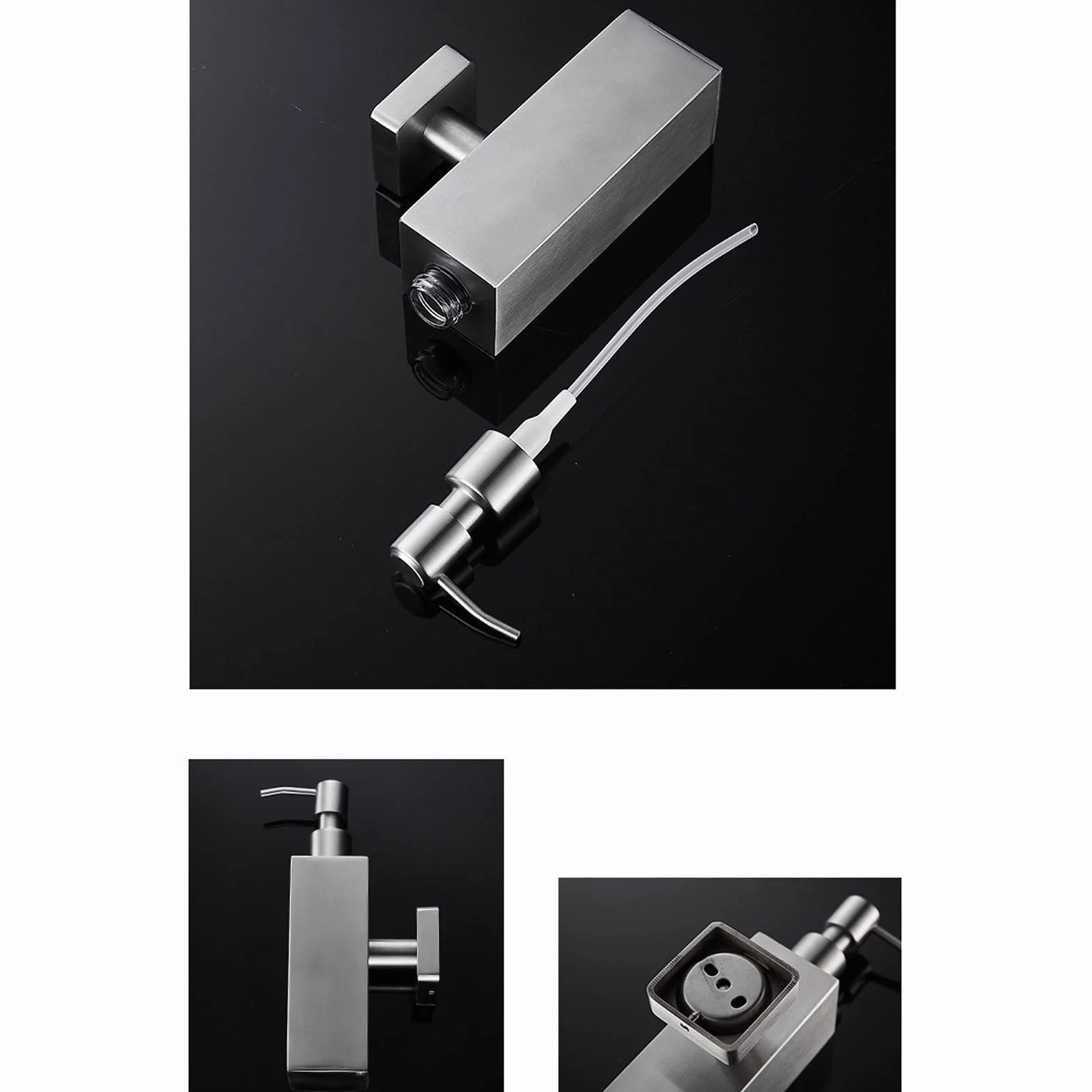 Ispensador De Jabón Cocina Acero inoxidable encimera dispensador de jabón (10 onzas) de pared de jabón dispensador adecuado for Fregaderos y encimera Dispensers Dispensador De Champú Y Acondicionador