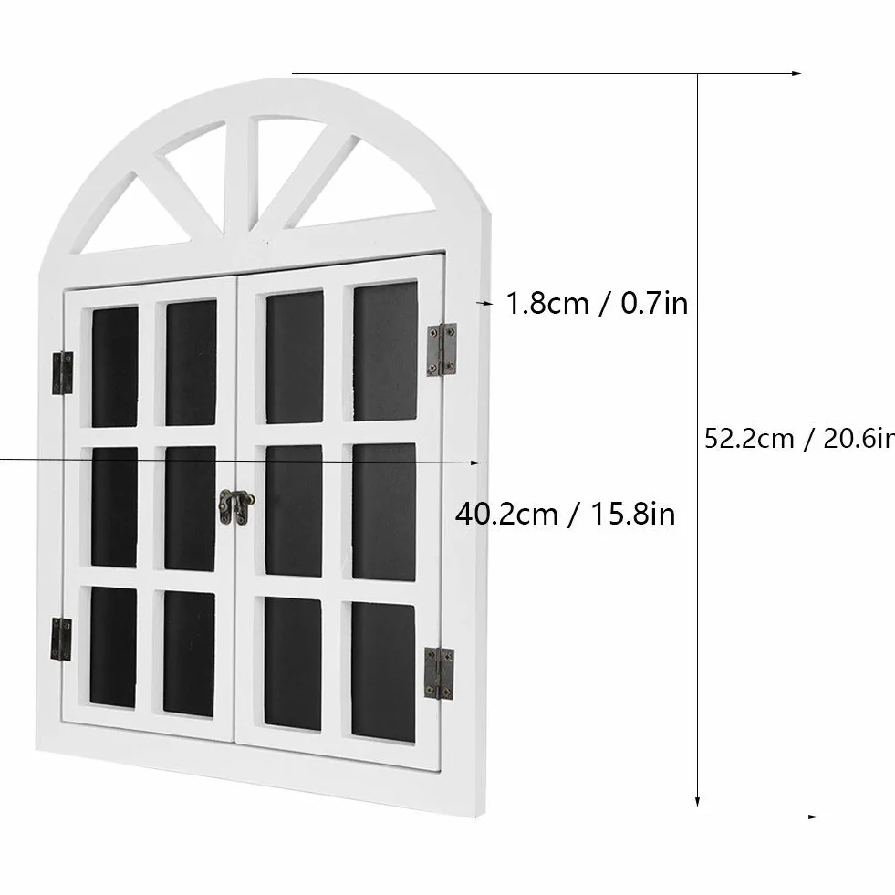 Persianas de Madera Tablero de Mensajes Pizarra Rústica Ventana en Pared Tablero de Mensajes Decoración para el Hogar Café Bar Tienda