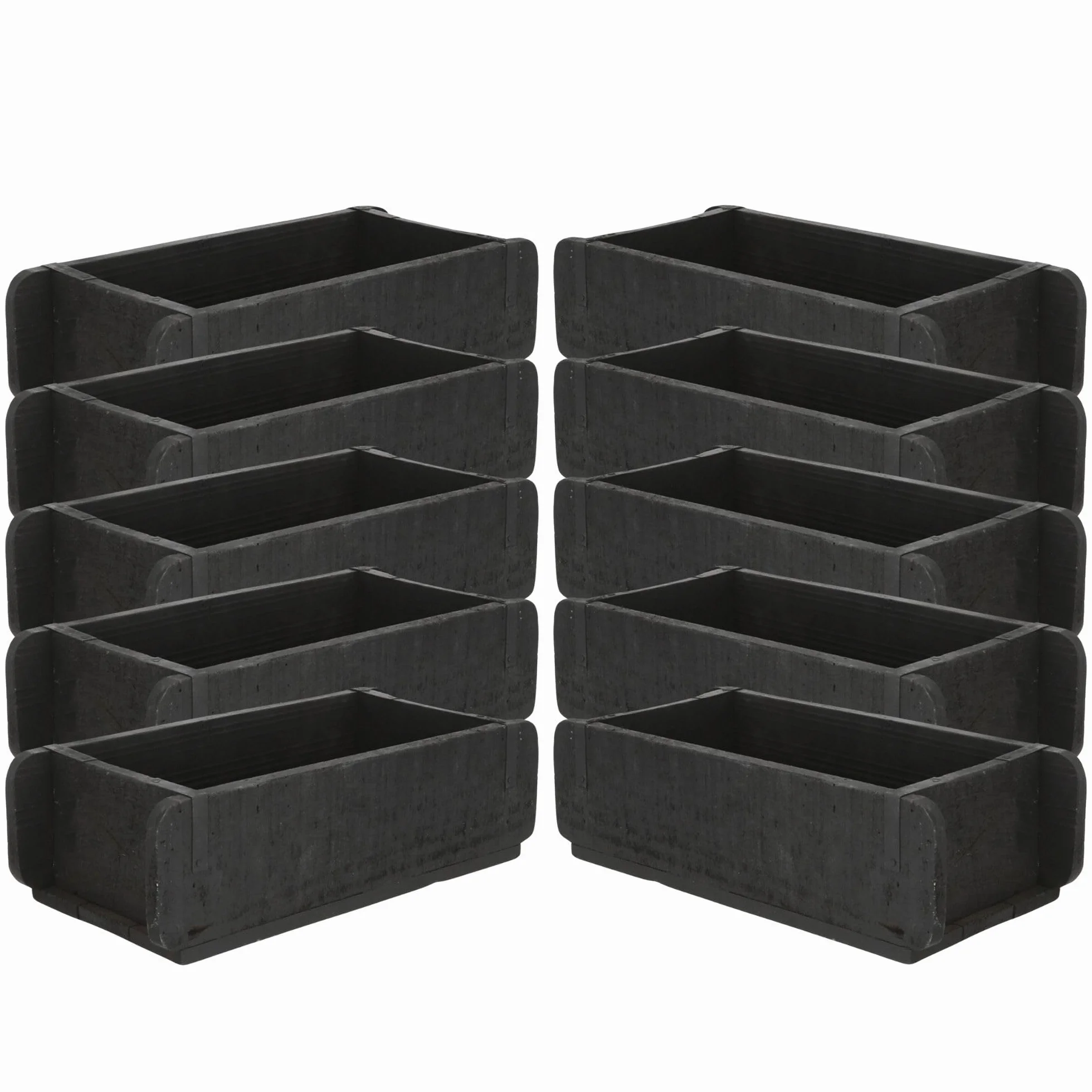 Novaliv 10 cajas de madera vintage negras, 30 x 15 x 10 cm, forma de ladrillo antiguo, de madera, una cámara, caja multiusos de madera reciclada, cada forma, una caja de regalo única