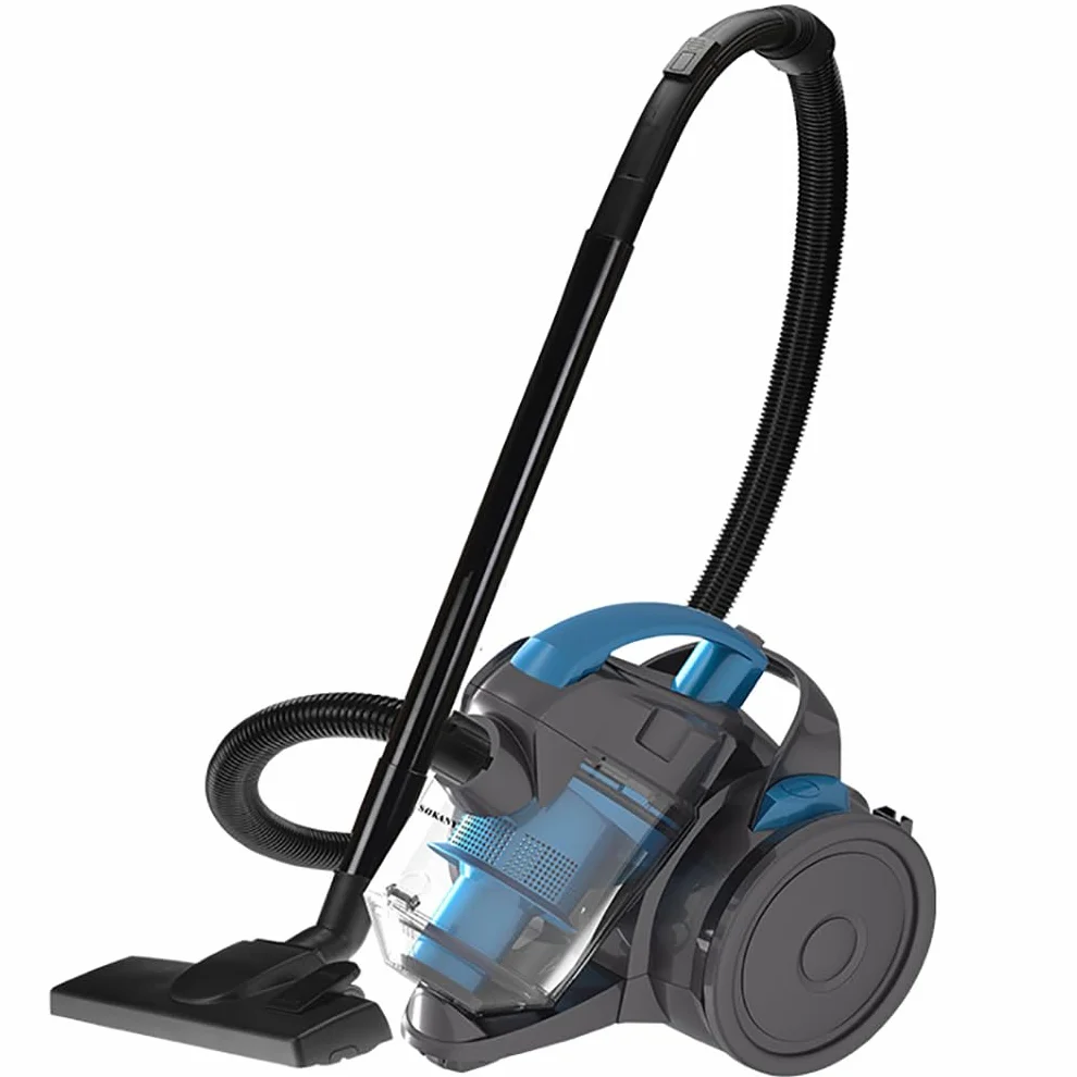 Aspirador cilíndrico Potente sin Bolsa de 2000 W, contenedor de Polvo fácil de vaciar, Compacto y portátil, Limpieza multisuperficie, Capacidad de 1,5 litros, para Uso doméstico, Piso, lechada