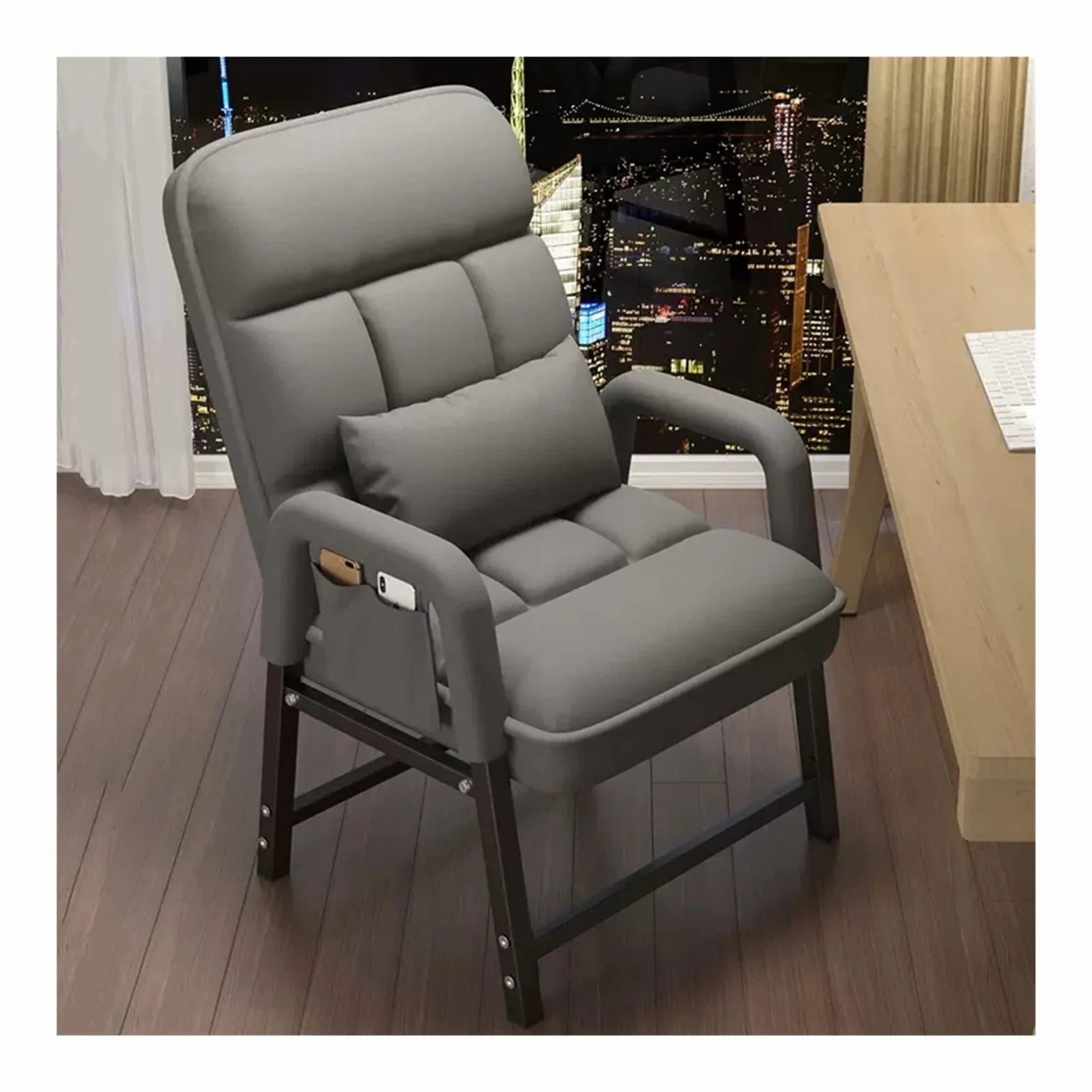 WIGSELBL Sillas para Sala de Estar Sillón Silla Reclinable Silla de Comedor de Terciopelo Silla Decorativa Tipo Tina para Adultos, Sofá de Salón de Tela Moderna y Estructura de Acero, Sillas de Ocio