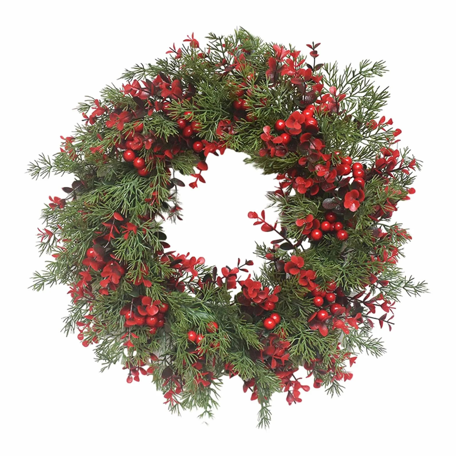 Corona de Navidad/Corona de Navidad/Guirnalda Navideña/Decoración Corona de Puerta Delantera para Balcón, Diámetro 35cm