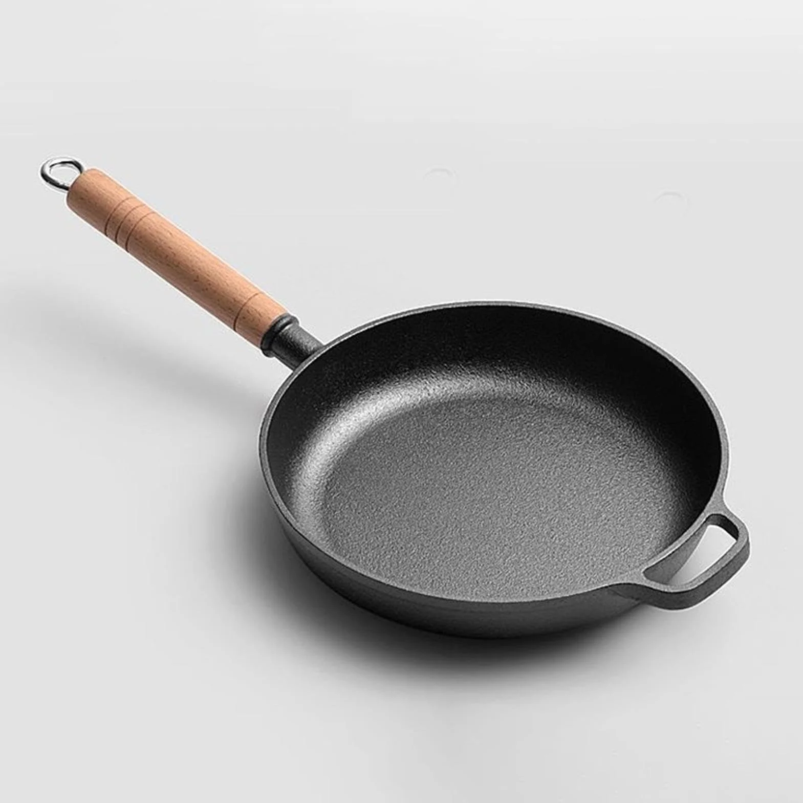 Sartén De Hierro Fundido Cacerola Ergonómica Con Mango De Madera Extraíble | Plancha Grill Cocina Para Cocinar, Hogar, Camping, Dorar, Hornear, Saltear, Tortilla, Pescado, Huevos