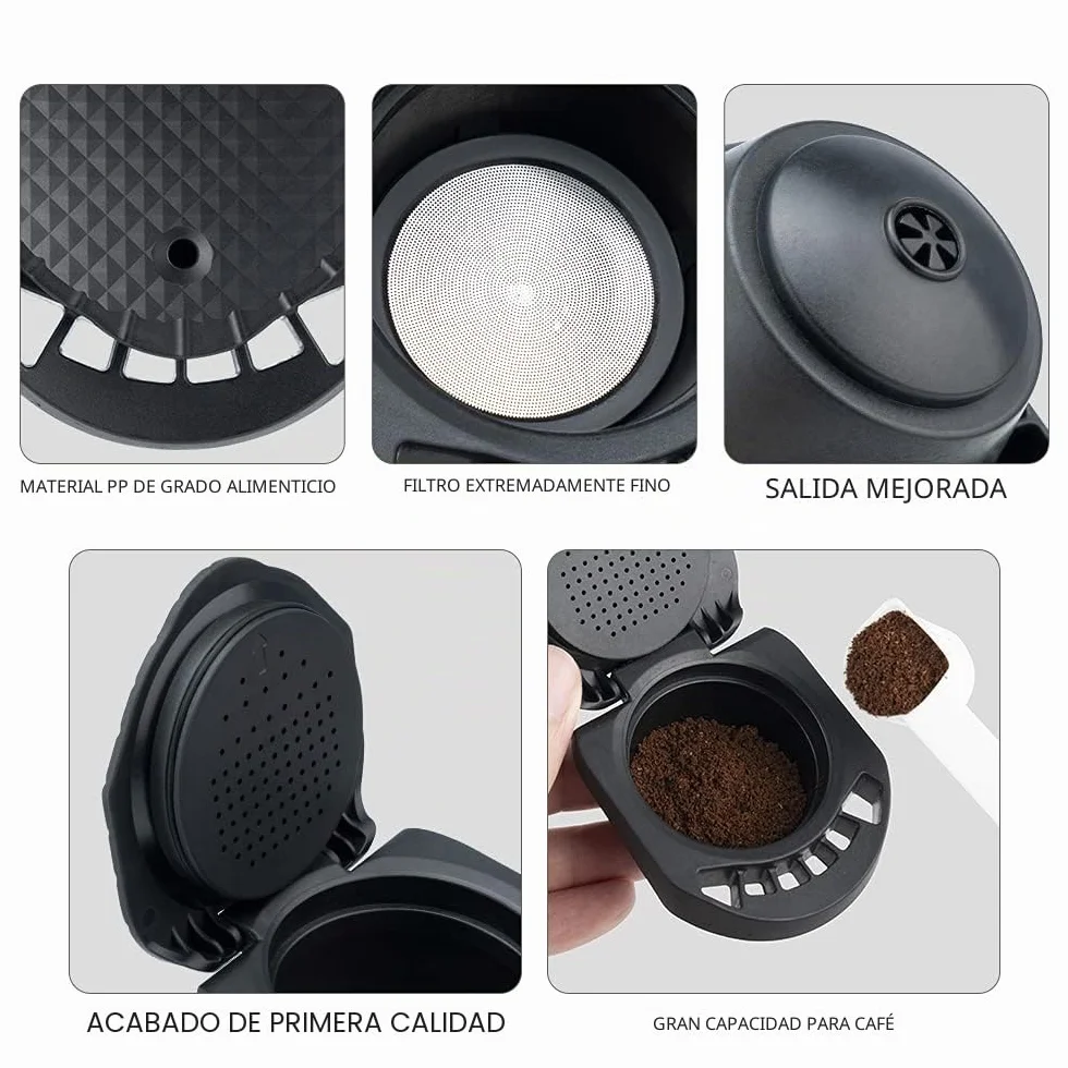 BENFUCHEN Adaptador de cápsulas de café reutilizables compatible con Dolce Gusto Piccolo XS Genis S