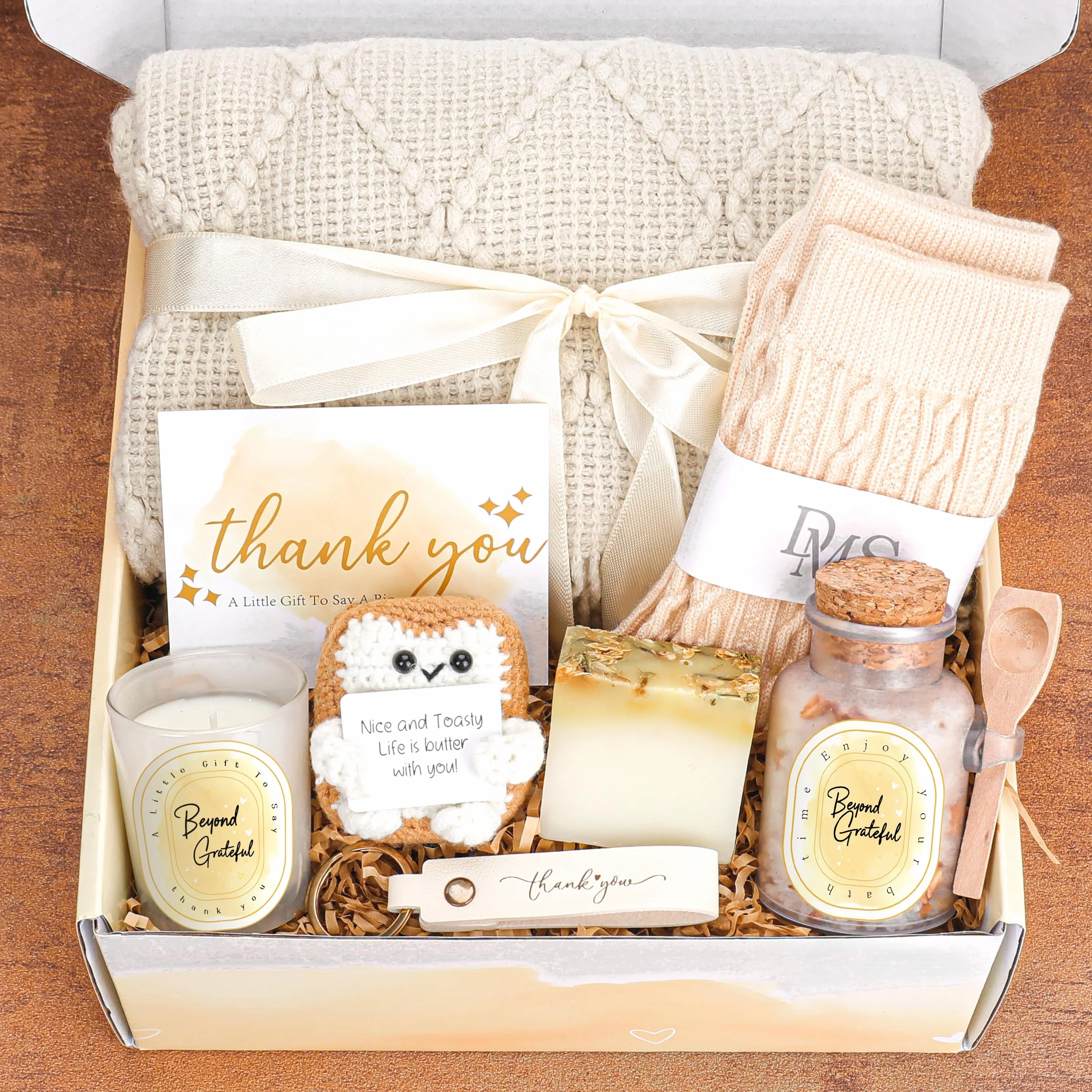 Regalos de agradecimiento para mujeres, cestas de caja de regalo de agradecimiento, perfectas para compañeros de trabajo, profesores, enfermeras, jefes, madres, día de la madre y más