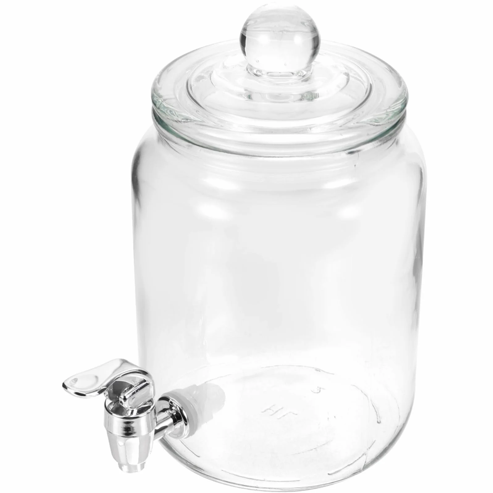 ULTECHNOVO Dispensador de Bebidas con Grifo de Vidrio Claro, Botella para Almacenar Vino con Diseño Simple y Práctico, Adecuado para Uso en Casa o Eventos