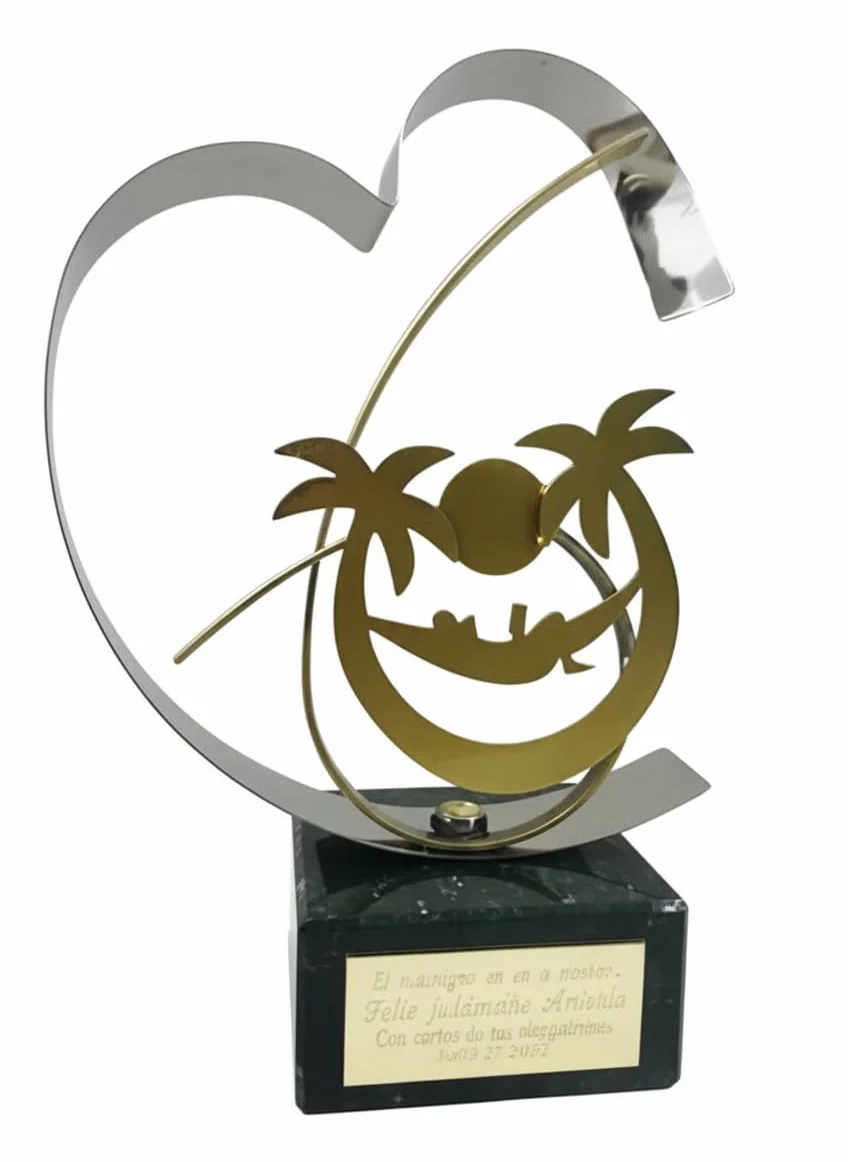 Regalo para Jubilación Hombre o Mujer Personalizado con dedicatoria grabada Figura Jubilado Jubilada Original de Cobre y Zinc