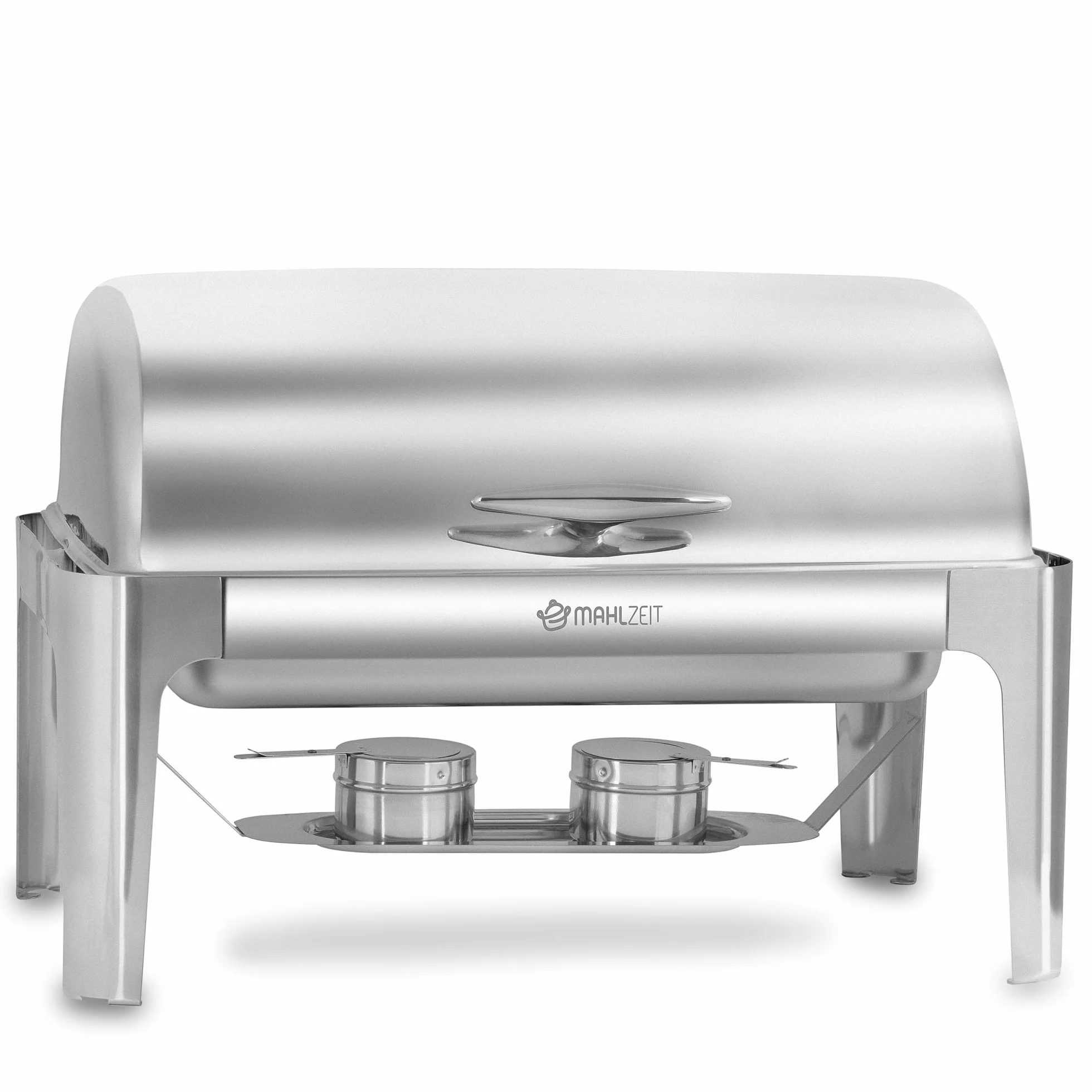 Mahlzeit Calentador de Buffet de Acero con Tapa Enrollable 8 litros | Chafing Dish | Calentador de Alimentos, Baño Maria | Buffet, Catering, Gastronomía, Restaurante, Fiestas | Bandeja GN