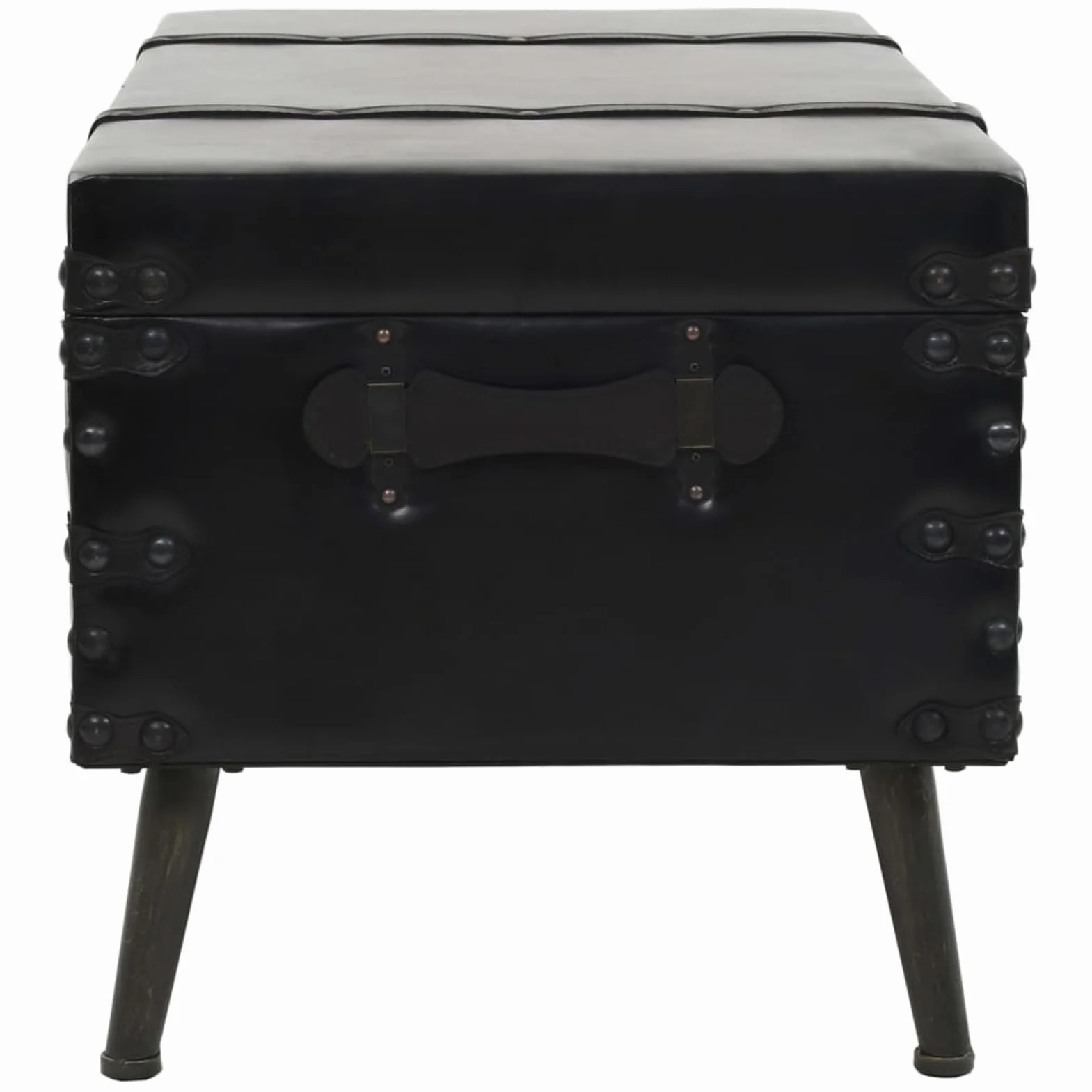 Gecheer Mesa de Centro Vintage con Almacenamiento, MDF y Cuero Artificial, 102x51x48 cm Modelo LYKLRZJ-245760ES