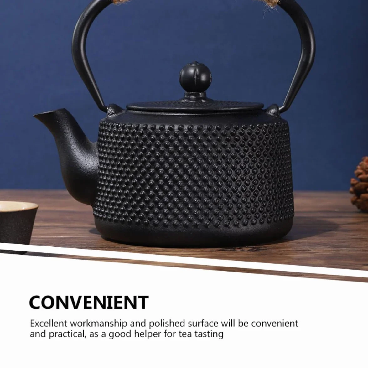 VICASKY Tetera de Hierro Fundido Clásica de 900ml Infusor para Hojas Sueltas, Ligera y Fácil de Limpiar, Adecuado para Hogares y Oficinas Estilo Vintage Japonés