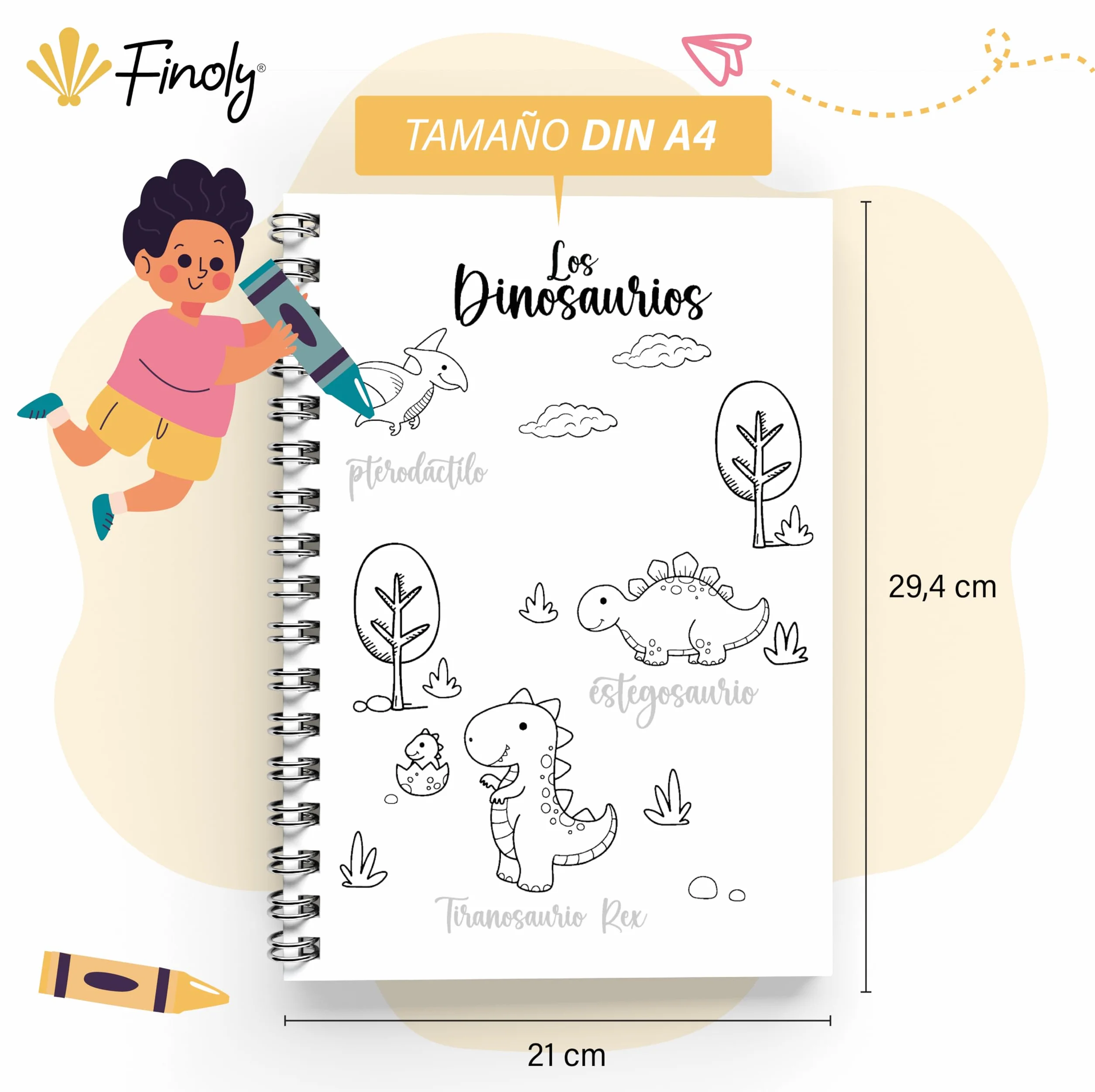 Finoly Cuaderno Lettering para Niñas Niños Principiante Colorear