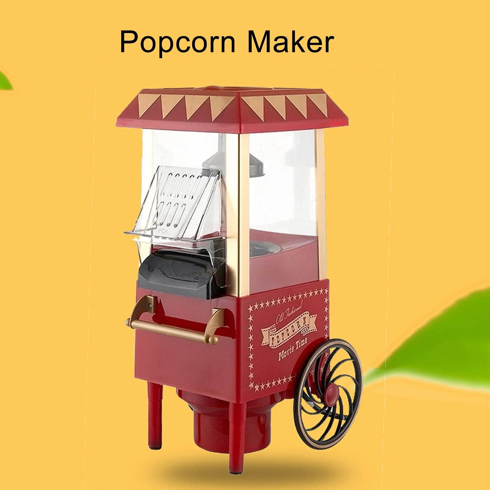 Máquina de palomitas maíz el hogar 1200 W máquina automática para hacer palomitas de maíz antiadherente suministros para cine restaurante fiesta regalo boda(Fabricante de palomitas de maíz)