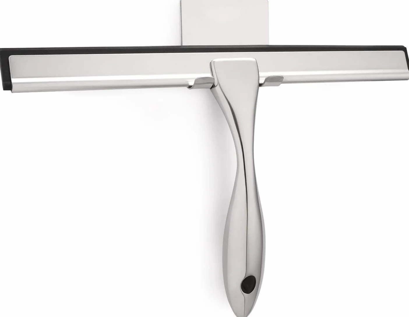 HIWARE - Enjuagador de goma multiusos para puertas de ducha, baño, ventana y luna de coche, acero inoxidable