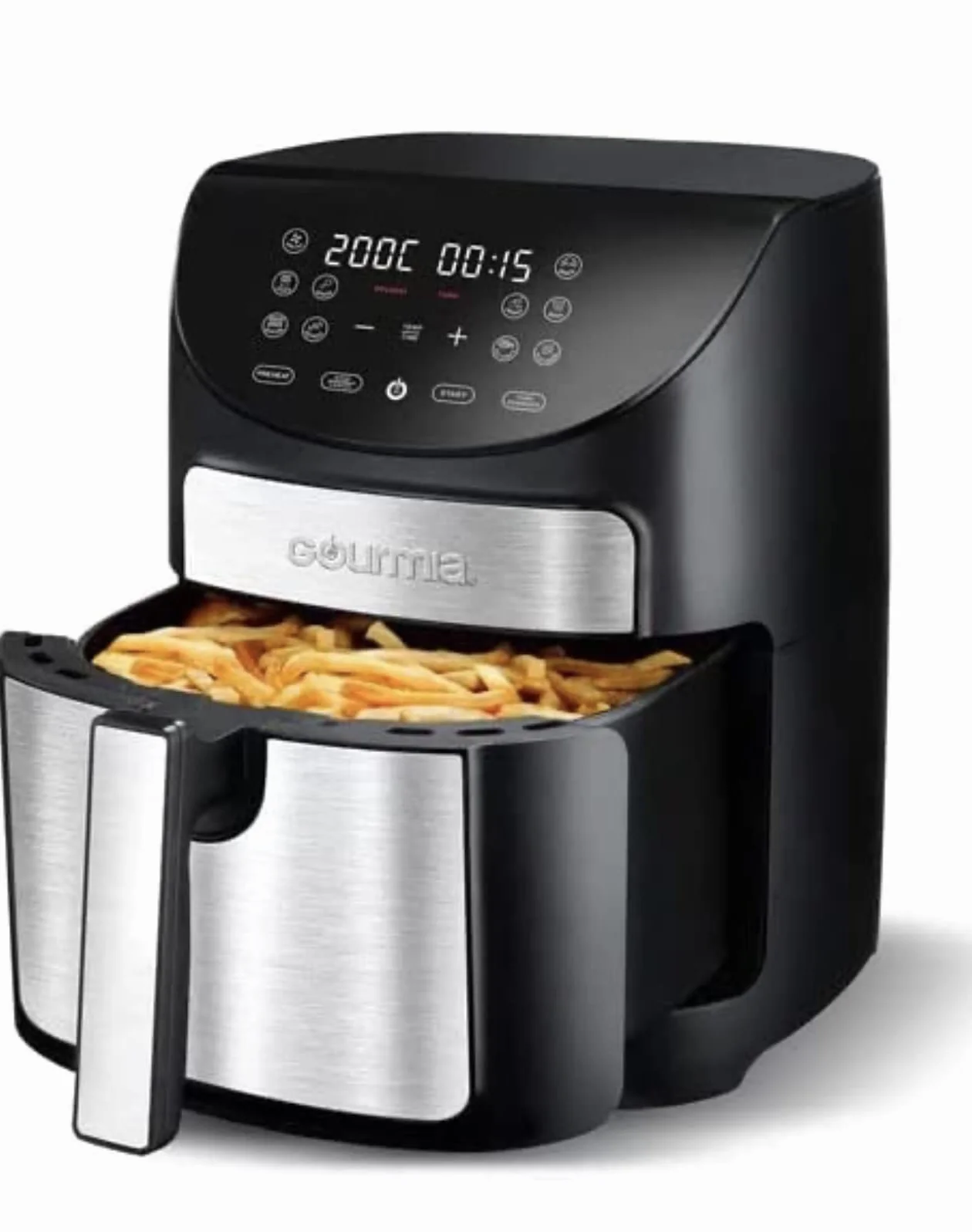 Gourmia Freidora de aire digital GAF798, 6,6 L, negro