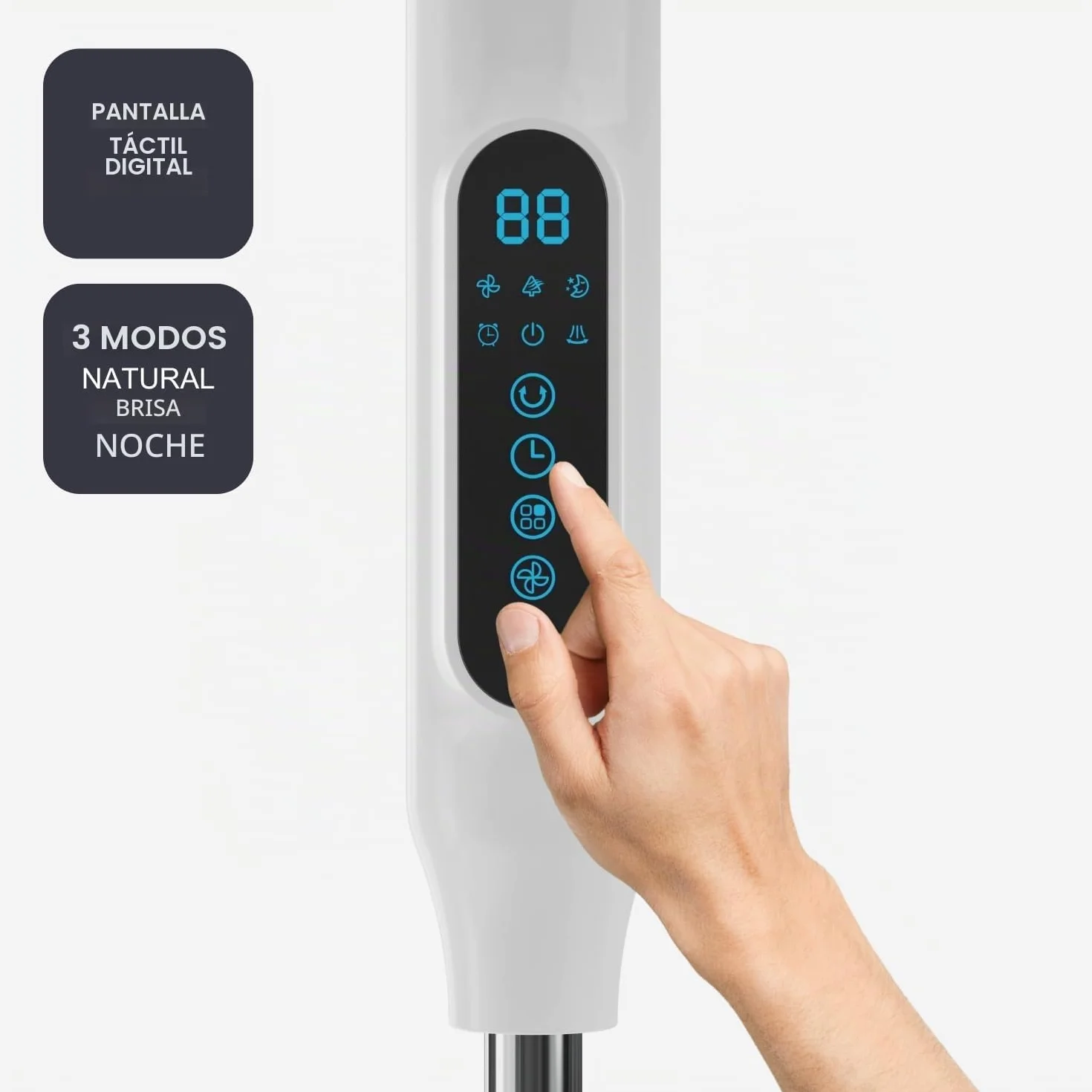Black+Decker - Ventilador de Pie 30W | 24 Velocidades | Modos Normal, Natural y Noche | Timer 15h | Oscilación Automática | Altura Ajustable 118-138 cm | Pantalla LED | Silencioso | Mando a Distancia