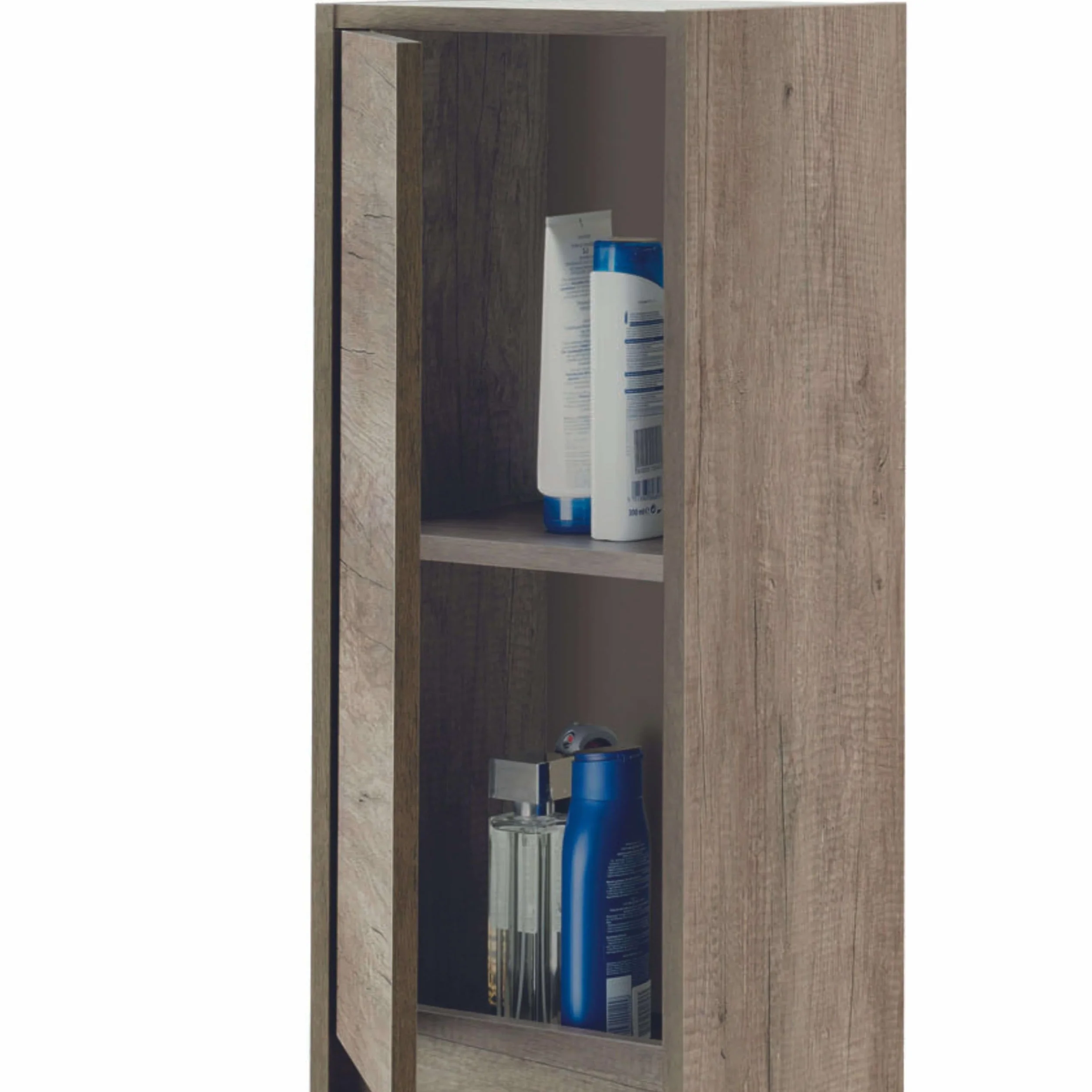 ARKITMOBEL Columna de Baño Suspendida 2 Puertas, 140x30x25,5 (AltoxAnchoxFondo-en cm), Color Nordik, Mueble de Baño, Modelo Dakota