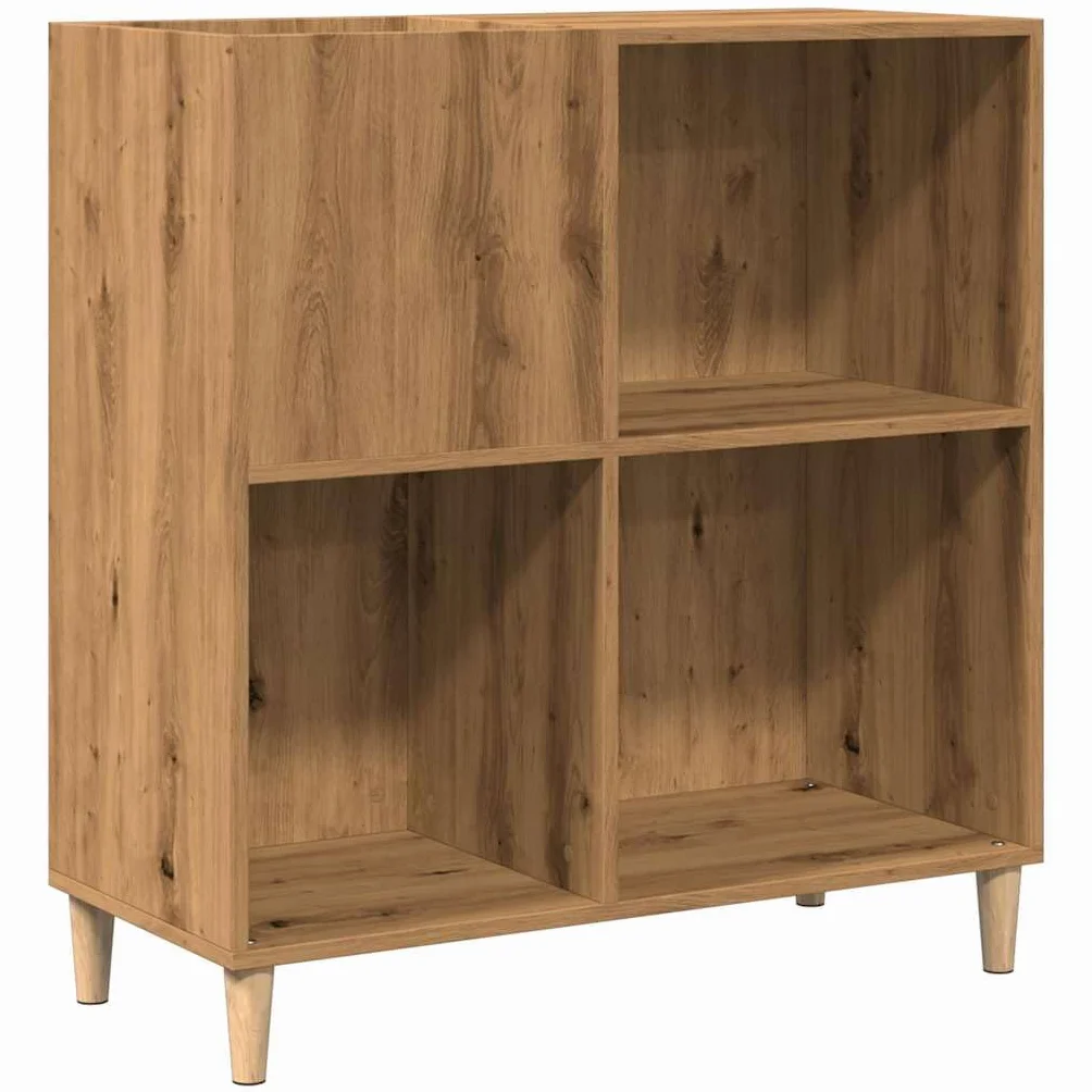 vidaXL Mueble para Discos Madera ingeniería Roble Artisan 84,5x38x89cm, Mueble para Tocadiscos, Armario de almacenaje de Discos, Mueble para Discos de Vinilo