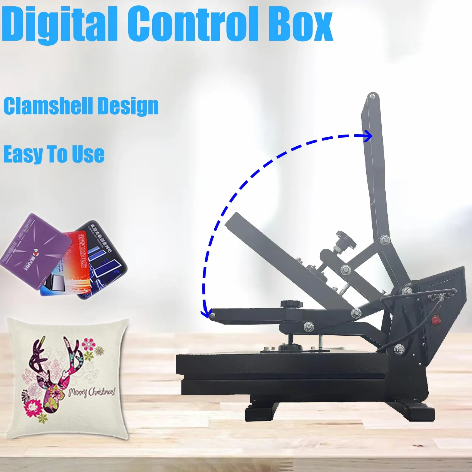 Prensa Térmica 40x50cm 2000W Calentamiento Rápido Prensa de Calor por Transferencia por Sublimación Digital e Industrial para Camiseta, Bolso, Almohada