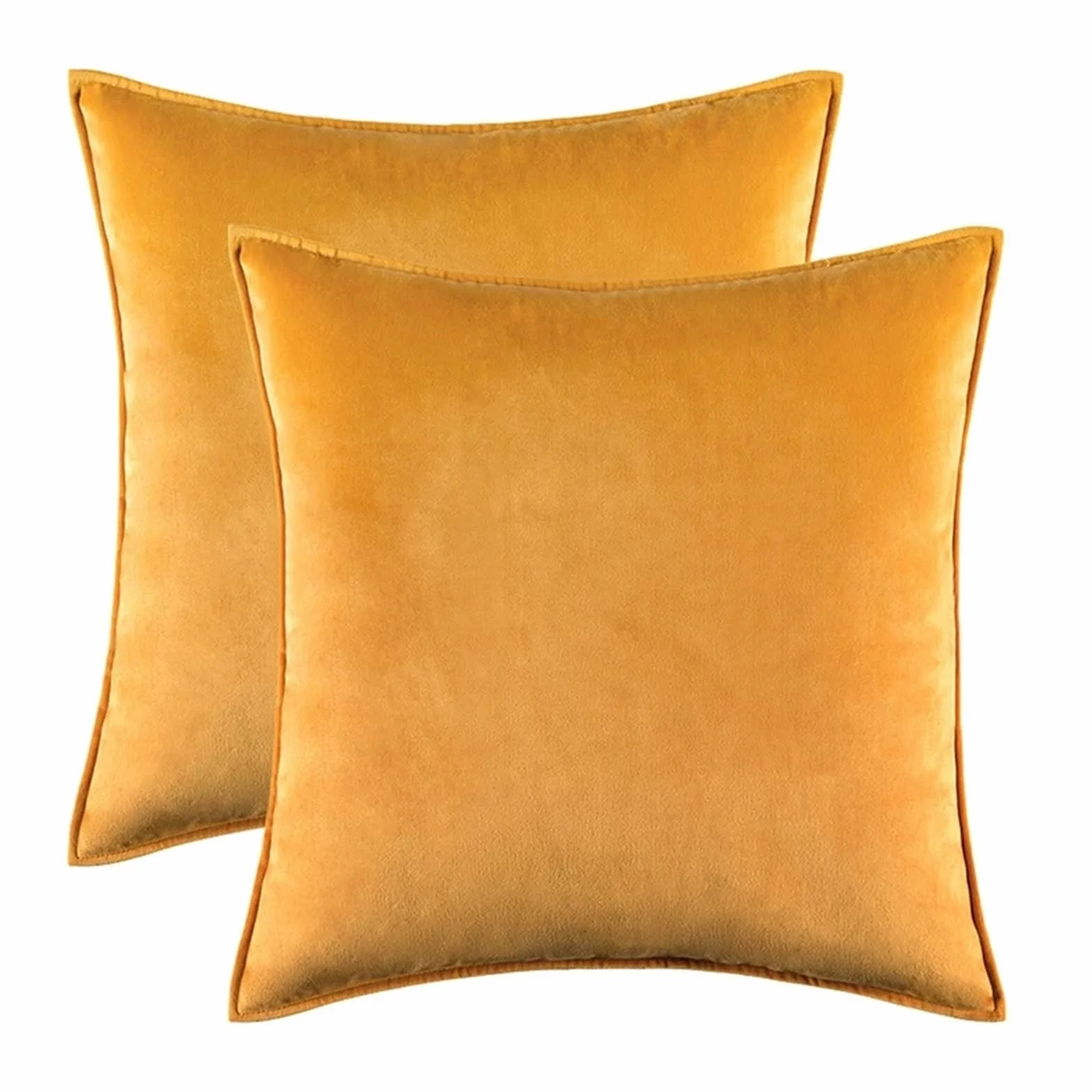 Funda De Almohada De Pana Juego de 2 Fundas de cojín Decorativas de Terciopelo for Halloween, Ideales for Dormitorio. Medidas: 30x50cm/45x45cm/50x50cm/60x60cm(Bind Gold,45x45cm 2pcs Cover)