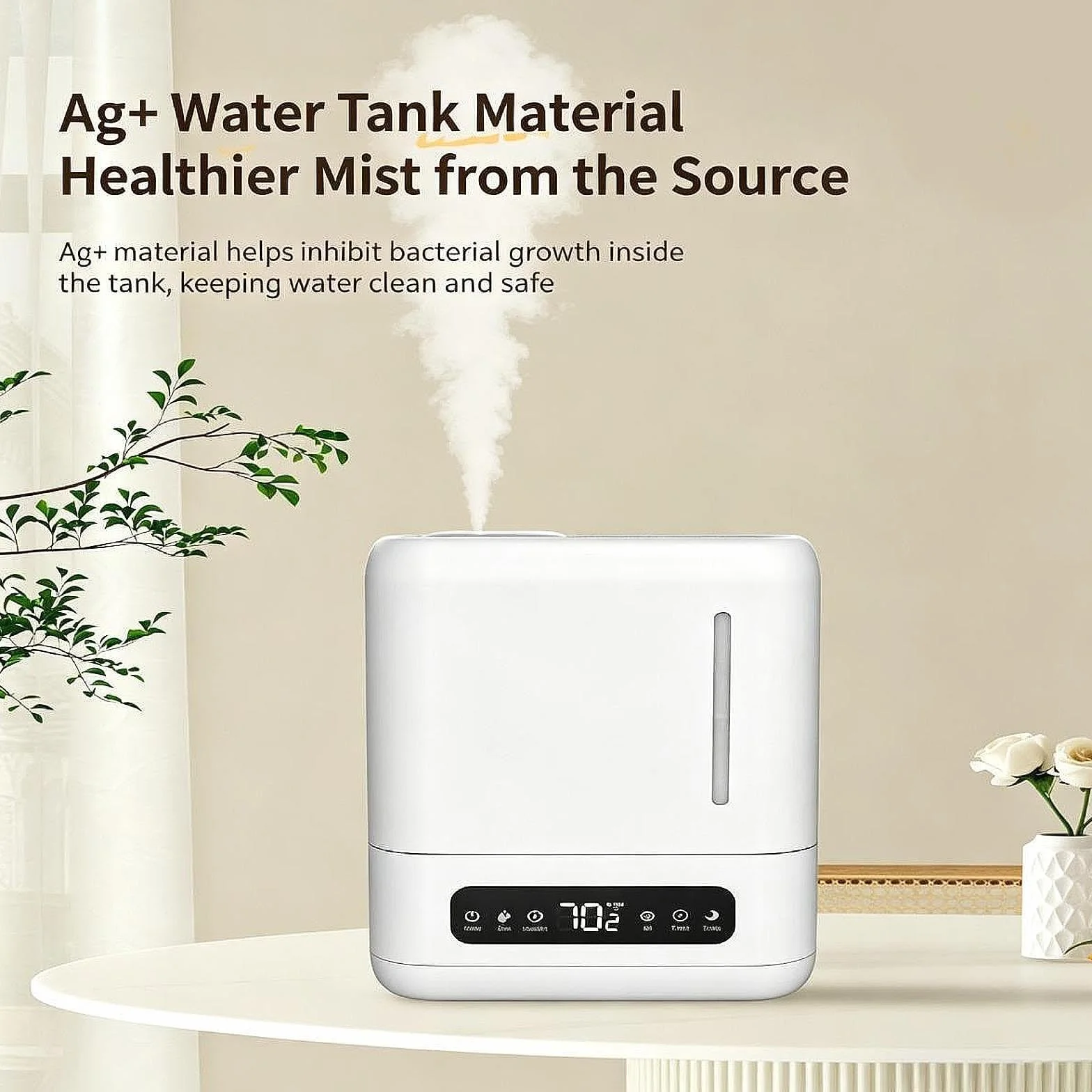 Humidificador de Aire Humidificador Aromas Difusor Vaporizador Depósito Grande 4 L Llenado Fácil Niebla Caliente Aroma Seguro Apagado Automático