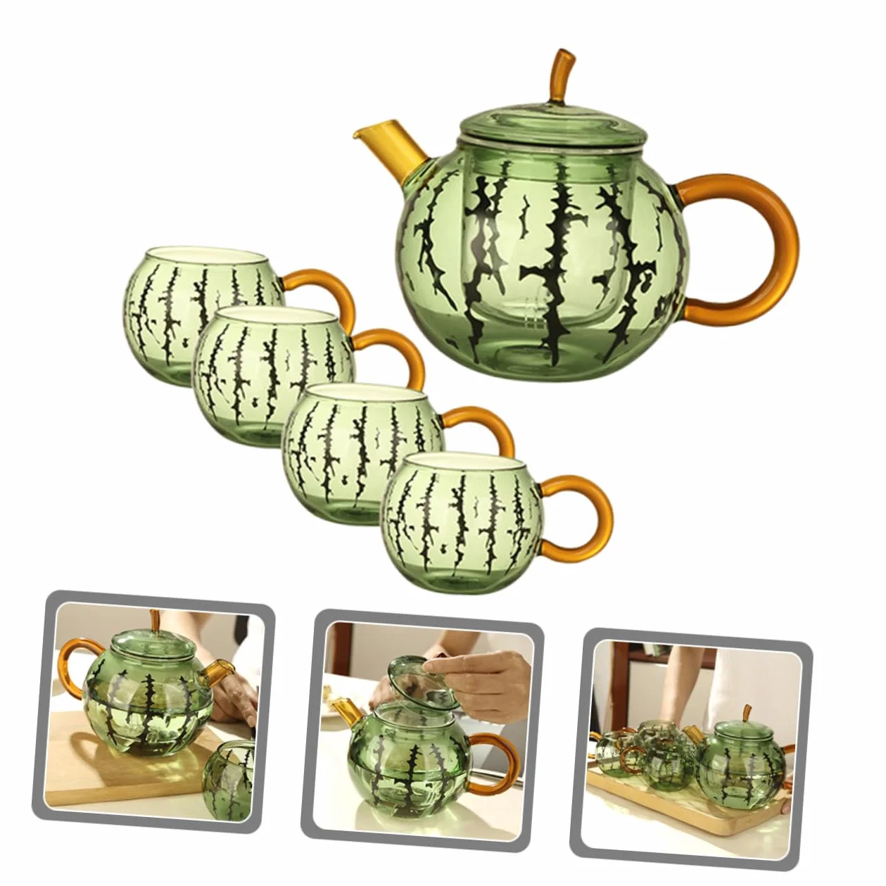 ABOOFAN Tetera De Vidrio Resistente Al Calor Pequeña Con Infusor Para Té Suelto Taza Incluida