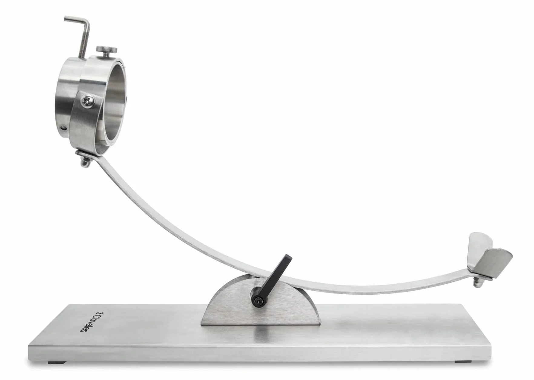 Soporte Jamonero Basculante de Acero Inoxidable | Base 50x18 cm, Cabezal Giratorio, Sujeción en V con Pincho | Diseño Profesional, Estable y Fácil de Limpiar | Ideal para Jamones de Cualquier Tamaño
