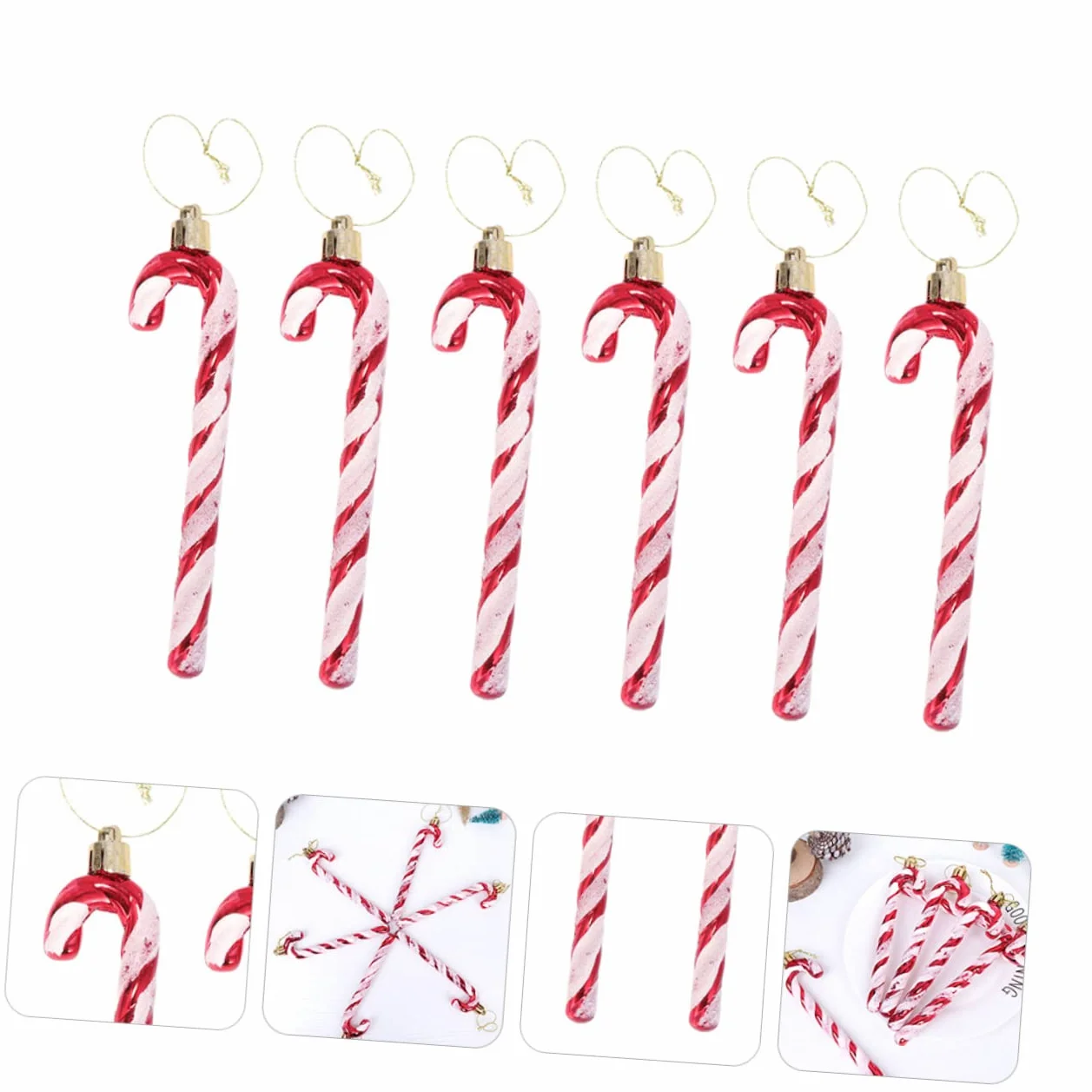 Cabilock 30piezas Adornos Colgantes De Bastón De Navidad Decoraciones para Árbol De Navidad Accesorios Festivos para Decorar Hogares y Fiestas