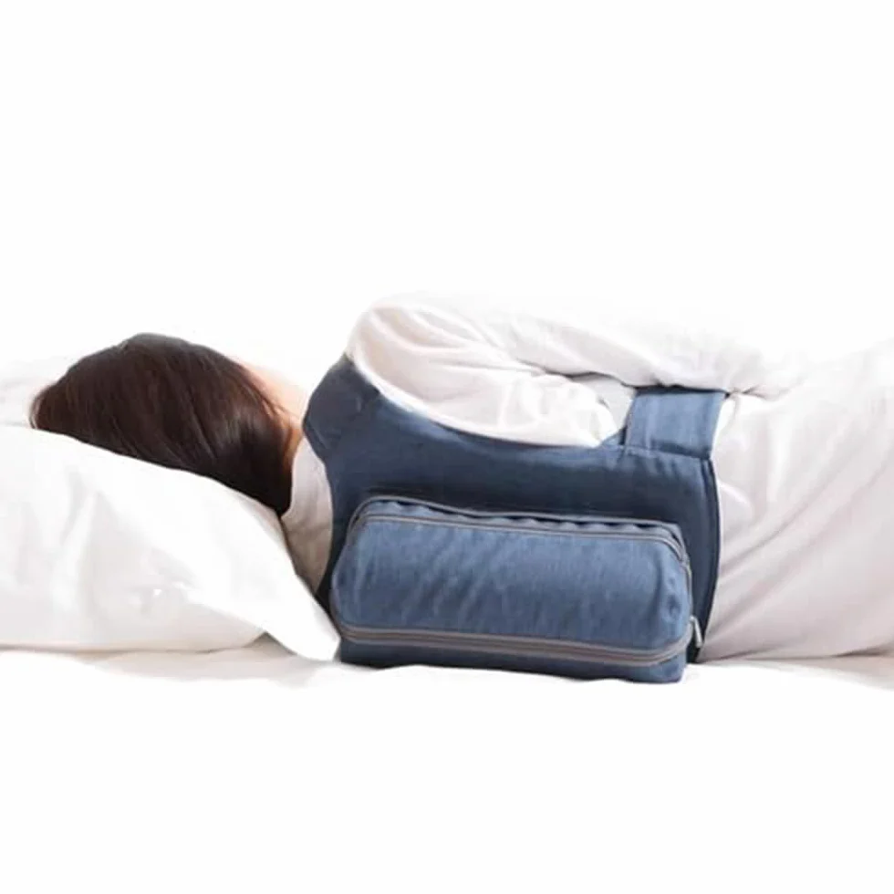 Mochila Dormir de Lado con Cinta de Cierre táctil y Correa Pectoral, Entrenador de Postura para Dormir, Alivia los ronquidos causados por Problemas de Garganta (L)