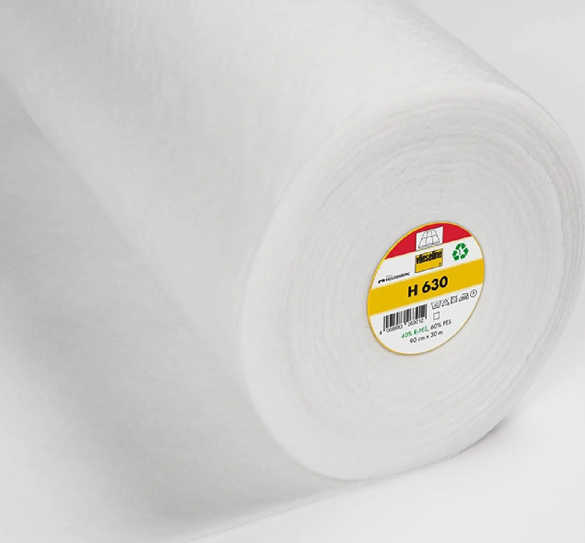 Vlieseline H630 Volume - Bateo de forro polar, para coser o planchar, para costura, acolchado, patchwork y manualidades, 90 cm de ancho, color blanco, medio metro