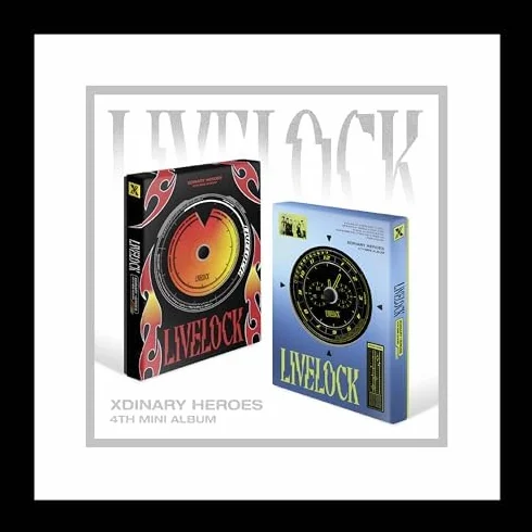 Xdinary Heroes LIvelock 4º mini álbum CD + libro de fotos + tarjeta fotográfica + póster de letra en paquete + seguimiento sellado XH (juego completo (rojo estándar, azul estándar, rojo Digipack +
