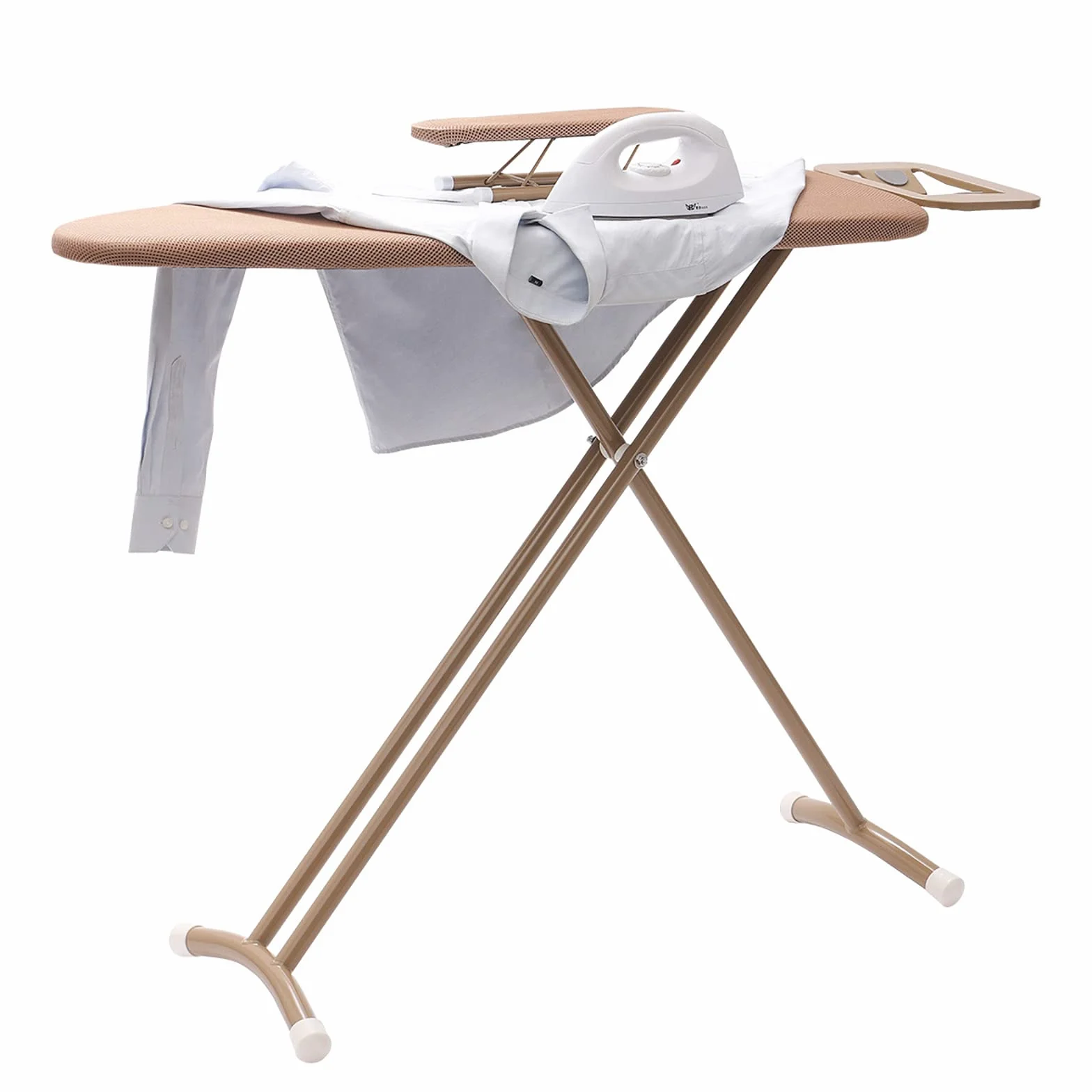 Tablas de Planchar, Tabla de Planchar, Tabla de Planchar compacta y Plegable de tamaño Completo con Altura Ajustable de 8 Niveles y área Grande en Forma de U, Marco de Soporte en Form
