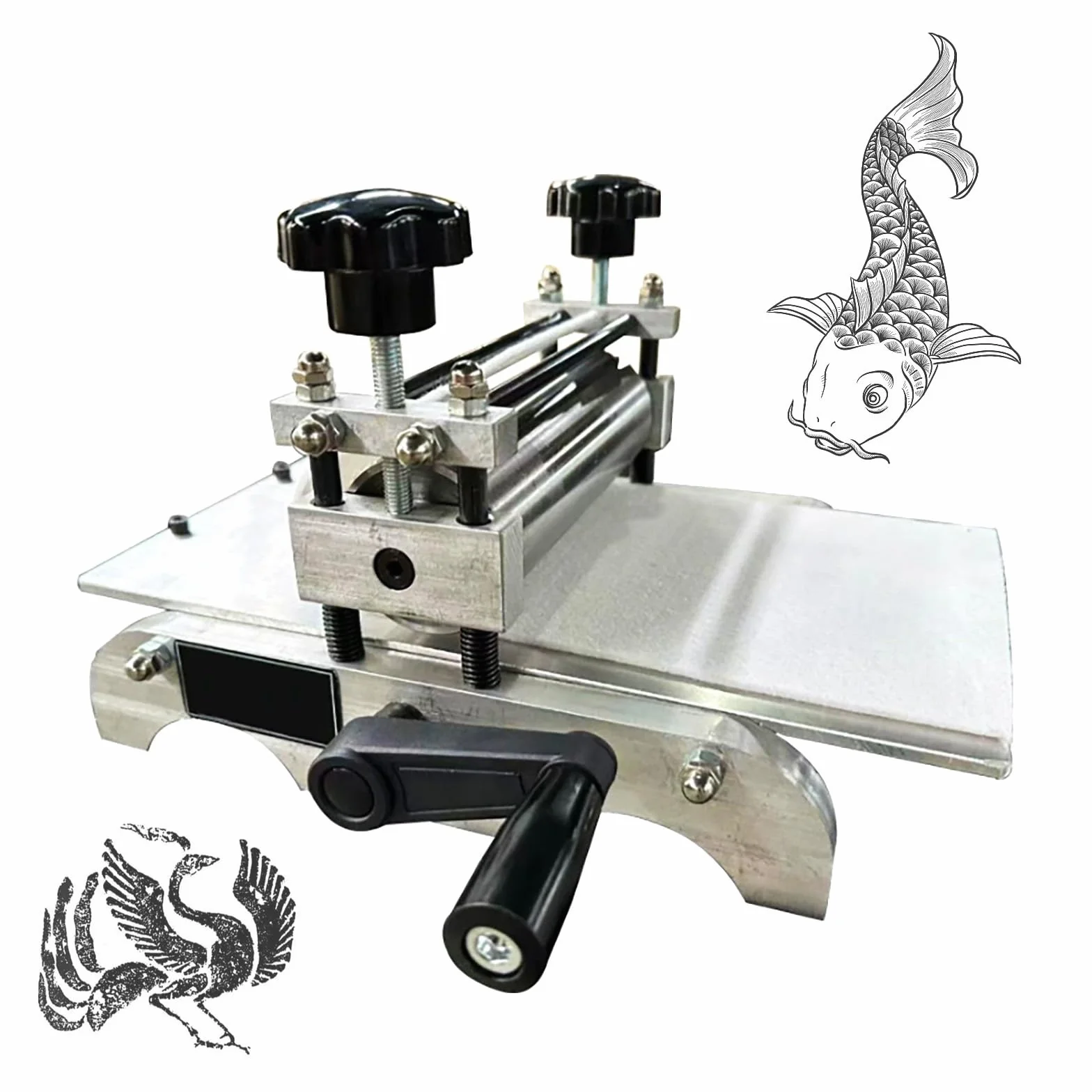 Máquina de grabado manual, máquina de impresión de prensa plana con altura de rodillo ajustable, prensa de grabado laminadora manual, ideal para huecograbado, relieve