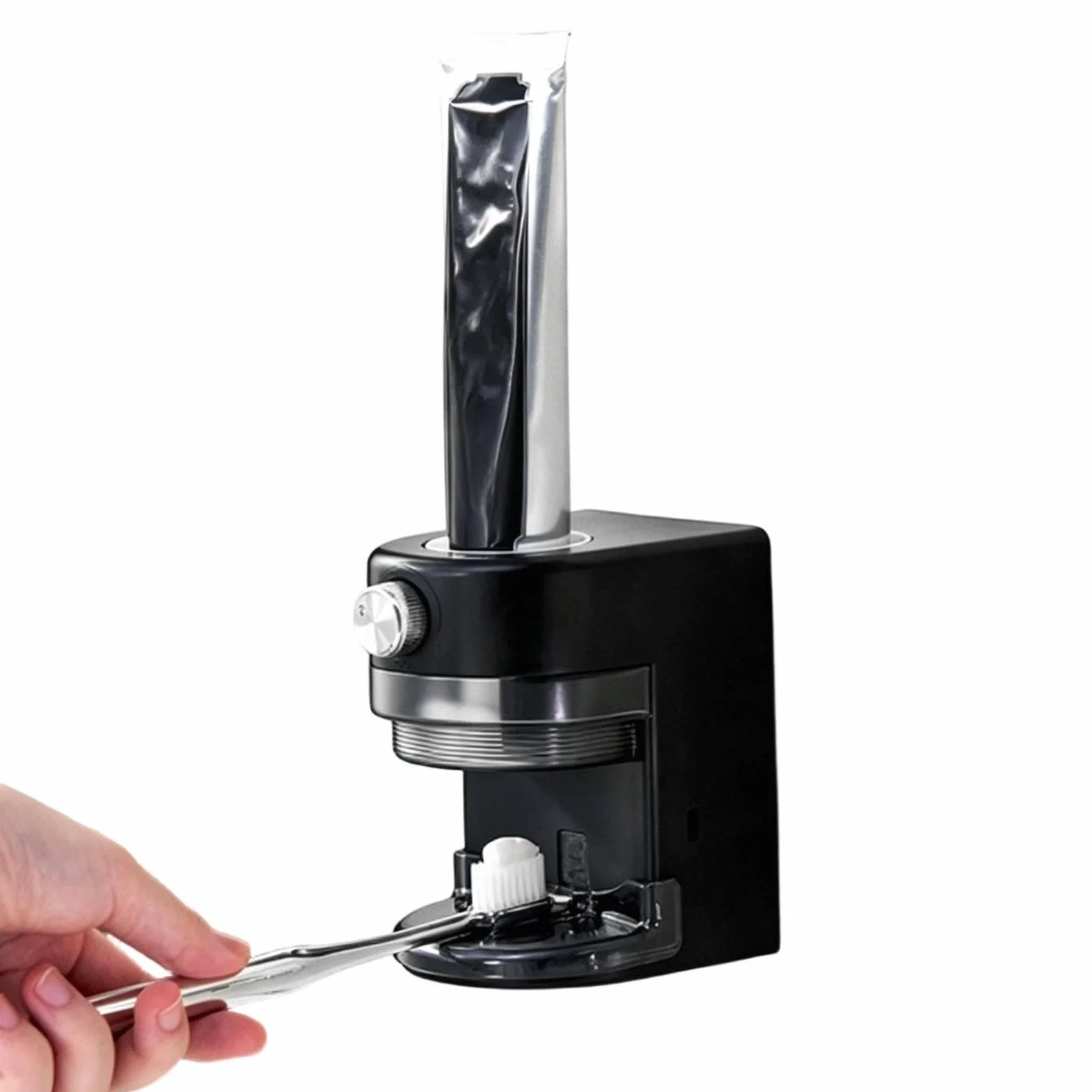 Soporte Dispensador de Pasta Dentífrica Sin contacto, ajustable, montaje en | Soporte para cepillo con exprimidor pasta Para hogar, interior, baño, hotel y dormitorio