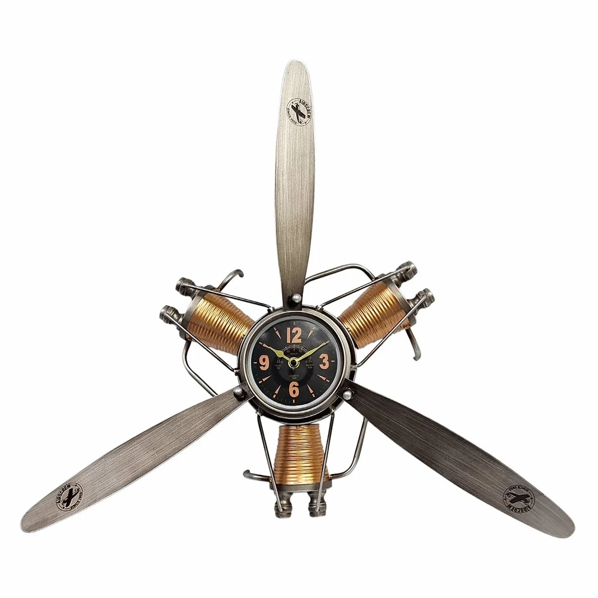 Reloj de Metal con Diseño Vintage y Estilo Industrial