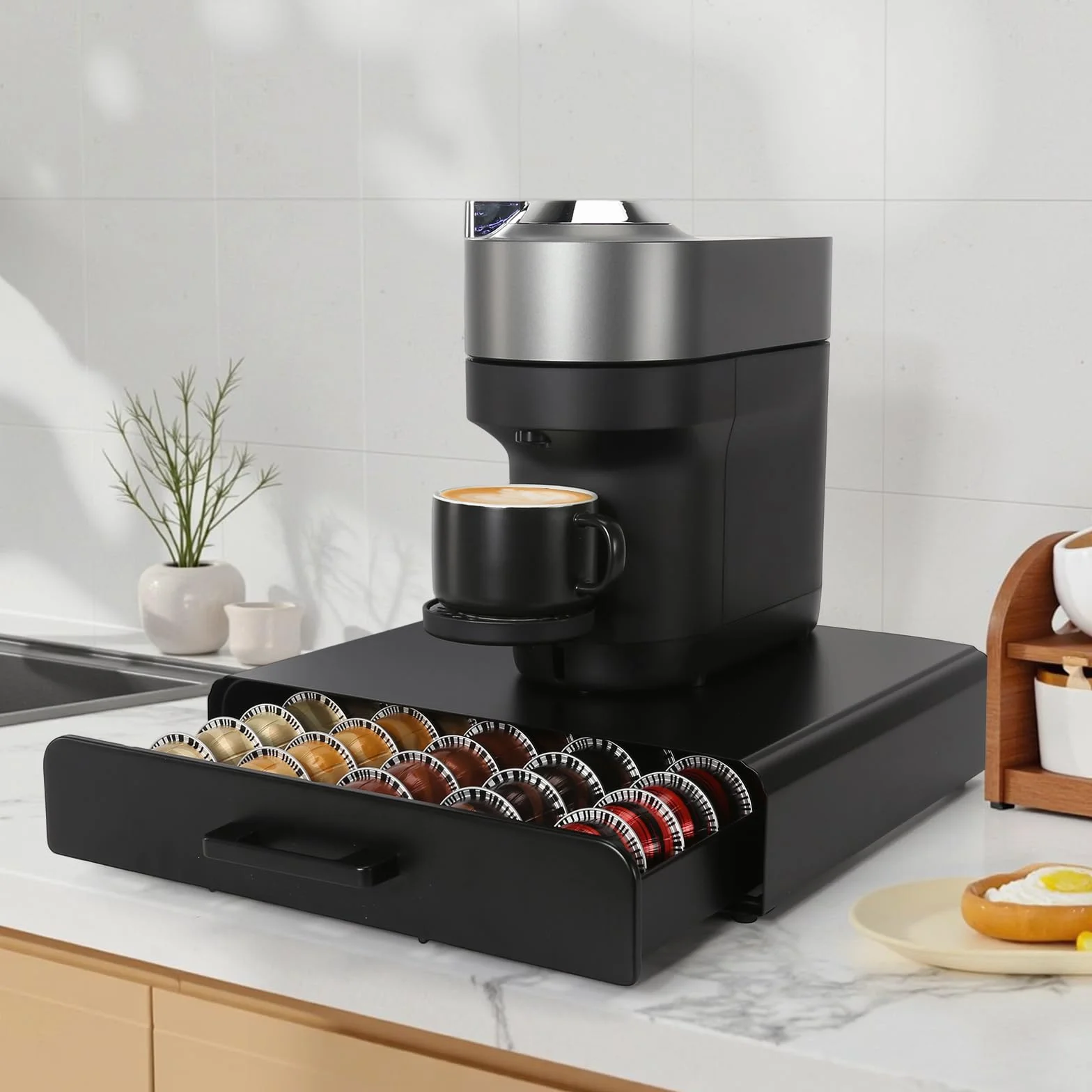 Soporte para Cápsulas de Café Vertuo, Dispensador y Organizador, Cajón Almacenamiento Vertuoline 35