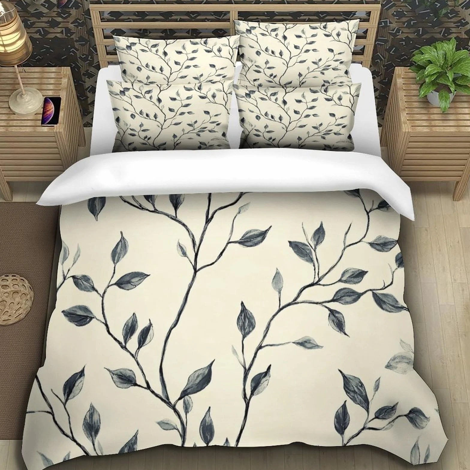 Guía de Viaje de Laponia Funda de Edredón Impresión 3D Juego de 3 Piezas Suave Cierre de Incluye Fundas de Almohada Antialérgica Funda Edredon for Adultos Super King（260x220cm）