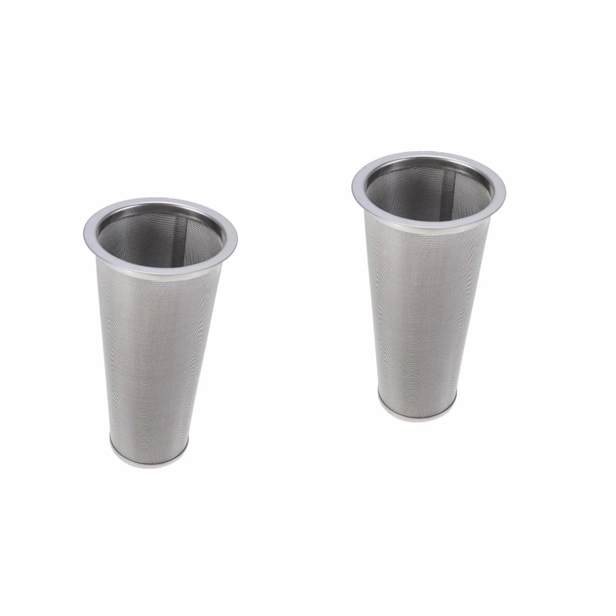 2piezas Colador De Café De Acero Inoxidable Filtro De Malla Fina Infusor De Té Para Uso Cocina y Cafeterías Diseño Forma De Cono