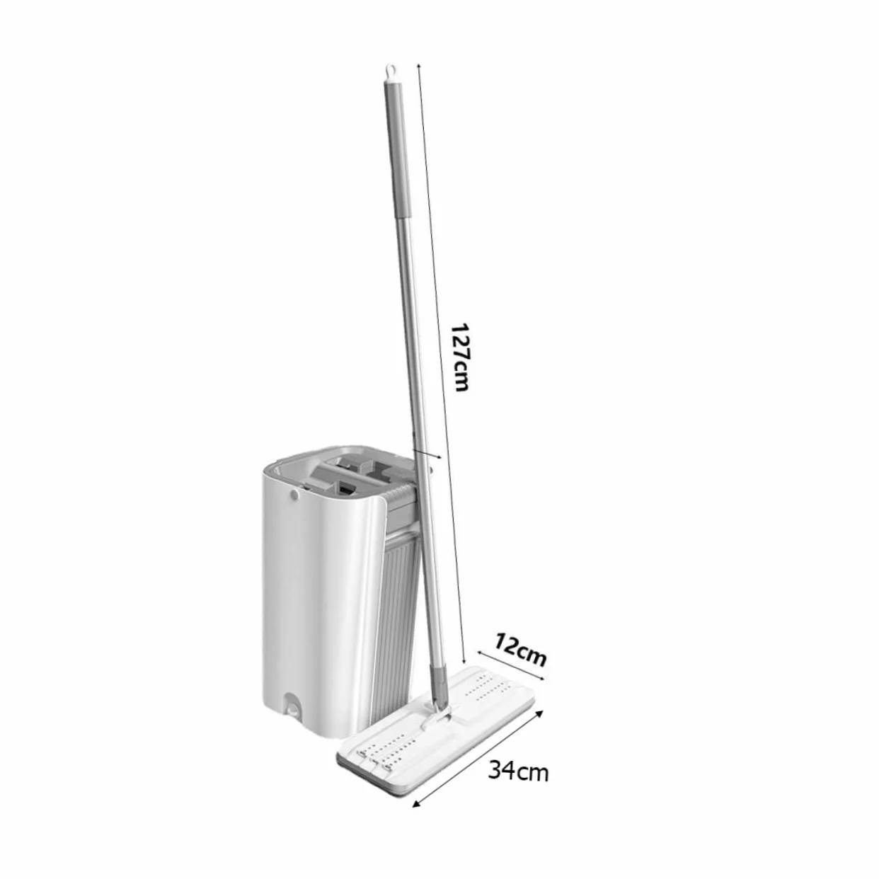 Cabilock Kit de Fregona Práctico Microfibra y Mango Integrado Antideslizante para Limpieza de Suelos Hogar y Habitaciones Limpias