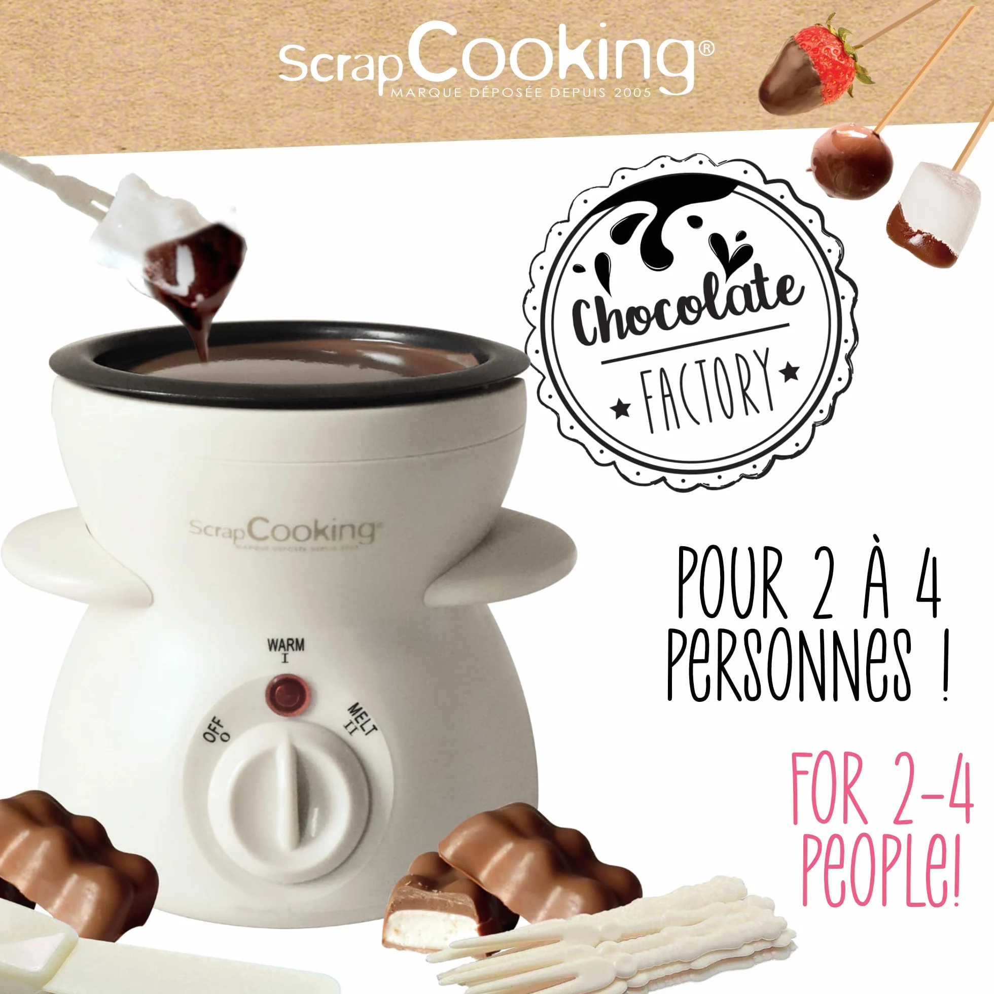 Máquina Fondue de Chocolate Chocolate Factory Eléctrica 2-4 Personas