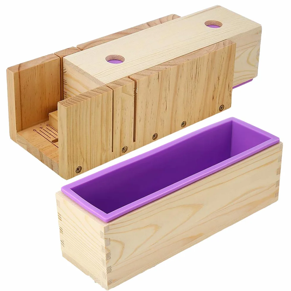 Jabón Cortador DIY Herramienta para Hacer Jabón Hecho a Mano - Ajustable Herramientas de Corte de Jabón de Madera Caja - Multifuncional Recta de Jabón de Herramientas de Rebanador #8