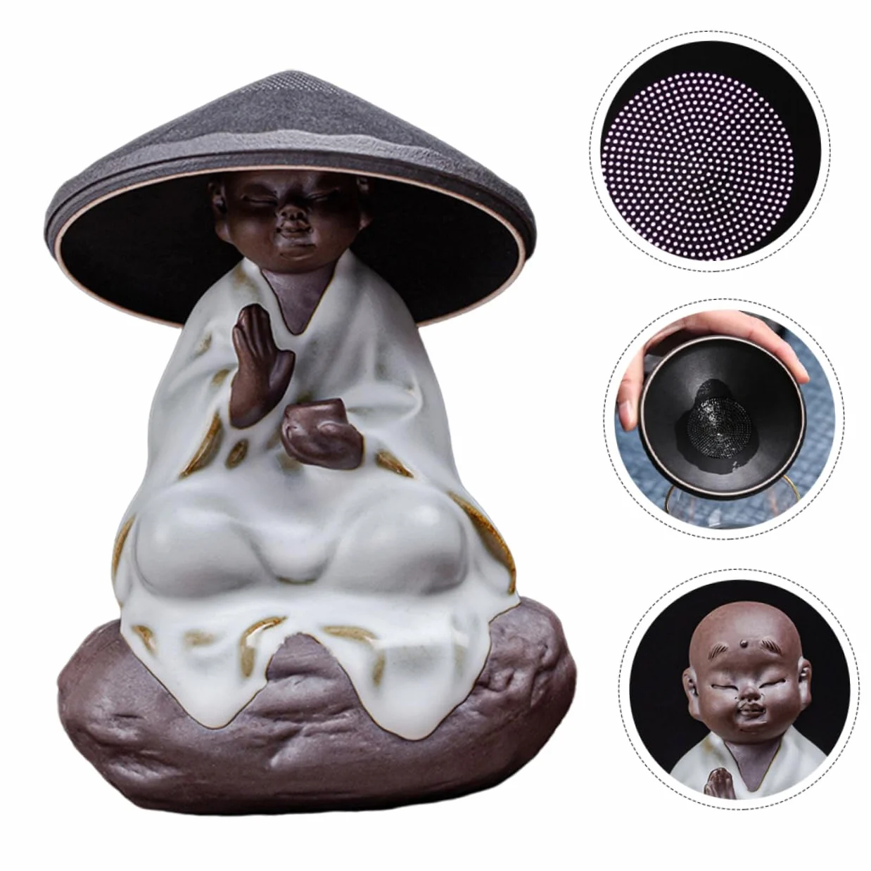 BESTOYARD Infusor de Té de Cerámica Diseño Clásico y Desmontable, Accesorio Multifuncional Adecuado para Ambientación de Mesa de Té el Hogar
