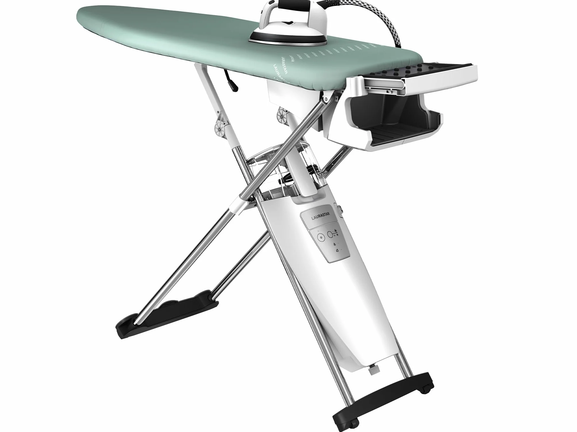 Laurastar S Pure Plus Sistema de planchado, Vapor Higiénico Elimina el 99,9% de Bacterias y Ácaros, Mesa Activa, Ruedas, Depósito Desmontable | Elimina bacterias y ácaros, mesa activa, ruedas, depósito extraíble