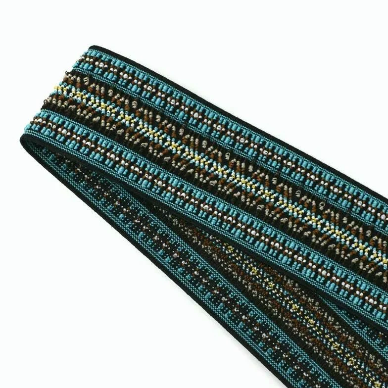 Cinta elástica de jacquard de colores de 2, 3 y 5 m (50 mm) para ropa, faldas, pantalones, cinturones, accesorios de costura DIY - 08-50 mm - N.° EB115-5 metros
