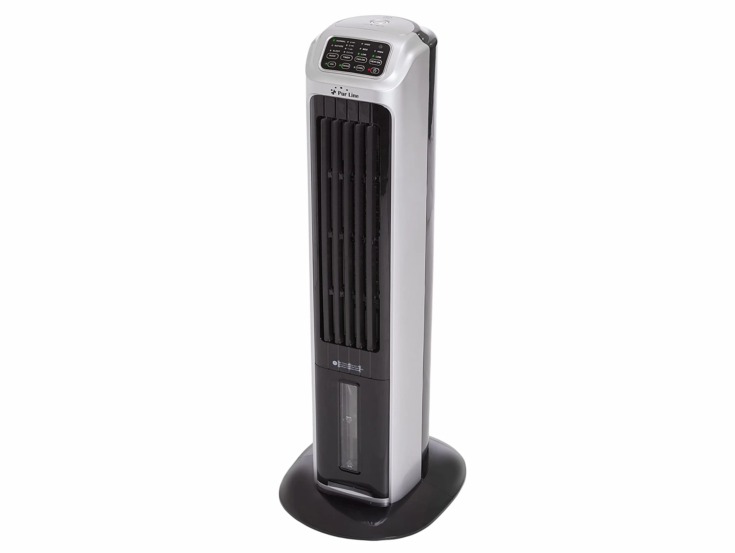 Purline Rafy 82 Climatizador Evaporativo con Función Calor, Humidificador, Ionizador, Abs, Negro Y Plata, 37 X 32.2 X 86.8