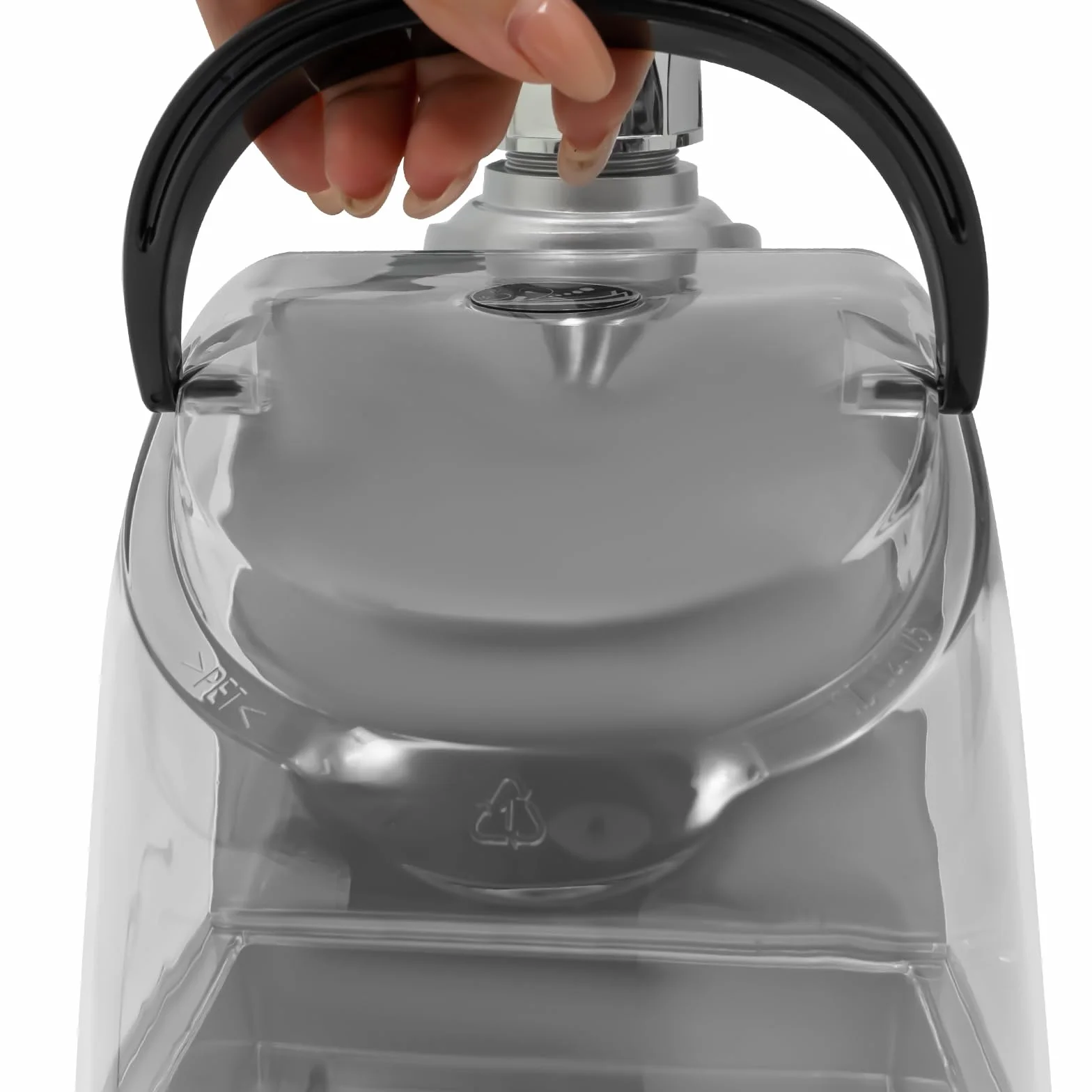 Plancha de vapor vertical de 2200 W para todos los tejidos (3 L, negro, plata)