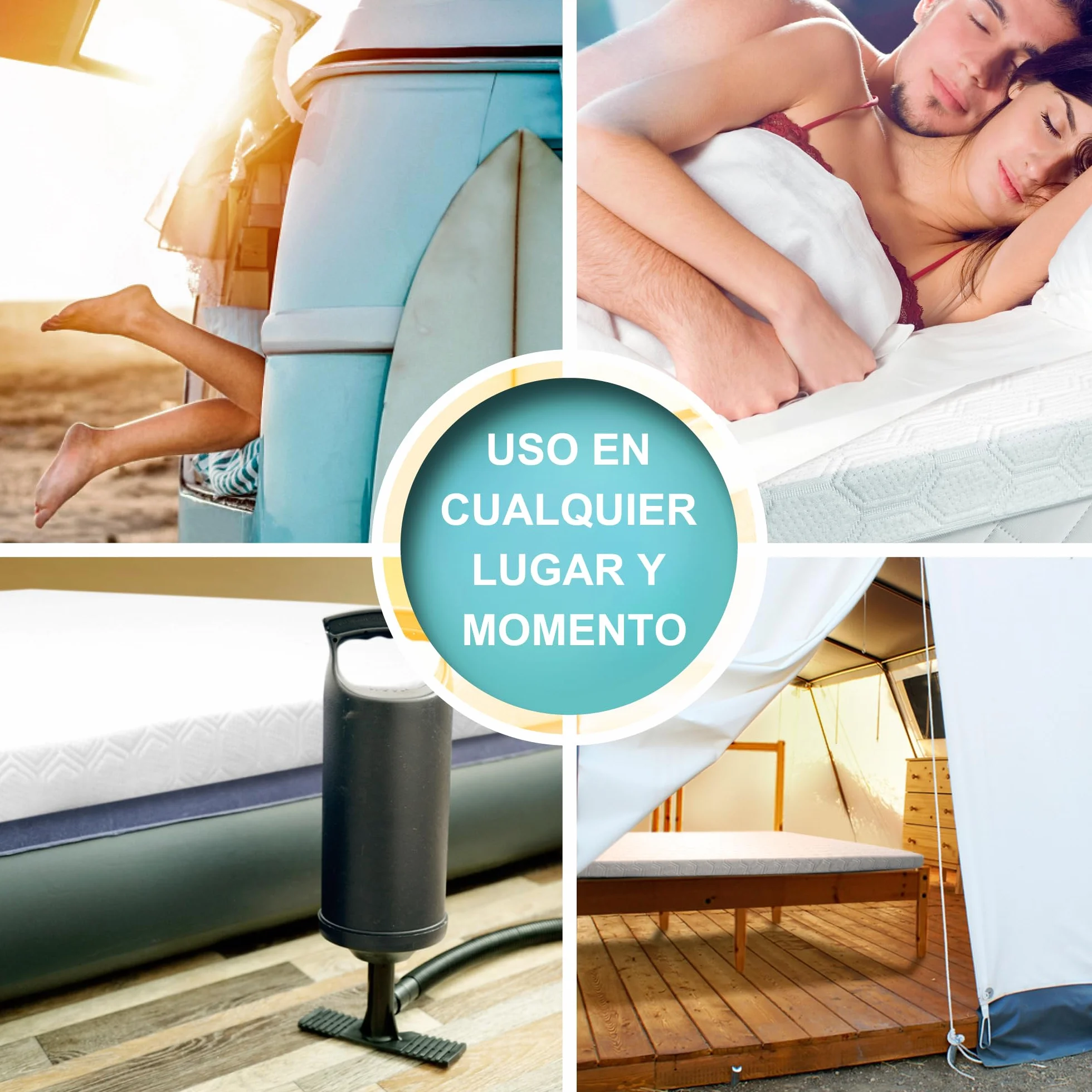 WENDRE Topper Colchón 100x200 – 7 cm Espuma Fría – Firmeza Alta – Comfort Plus – con Elásticos de Sujeción – Funda Lavable – Certificado Oeko-Tex – Fabricado en Europa
