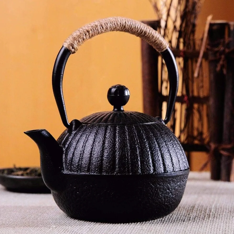 Tetera de Hierro Tetera Japonesa Tetera Japonesa De Hierro Fundido, Tetera, Tetera De 550ML, Teteras para Cocina Casera Tetera Hierro Fundido Hervidor de Hierro Fundido