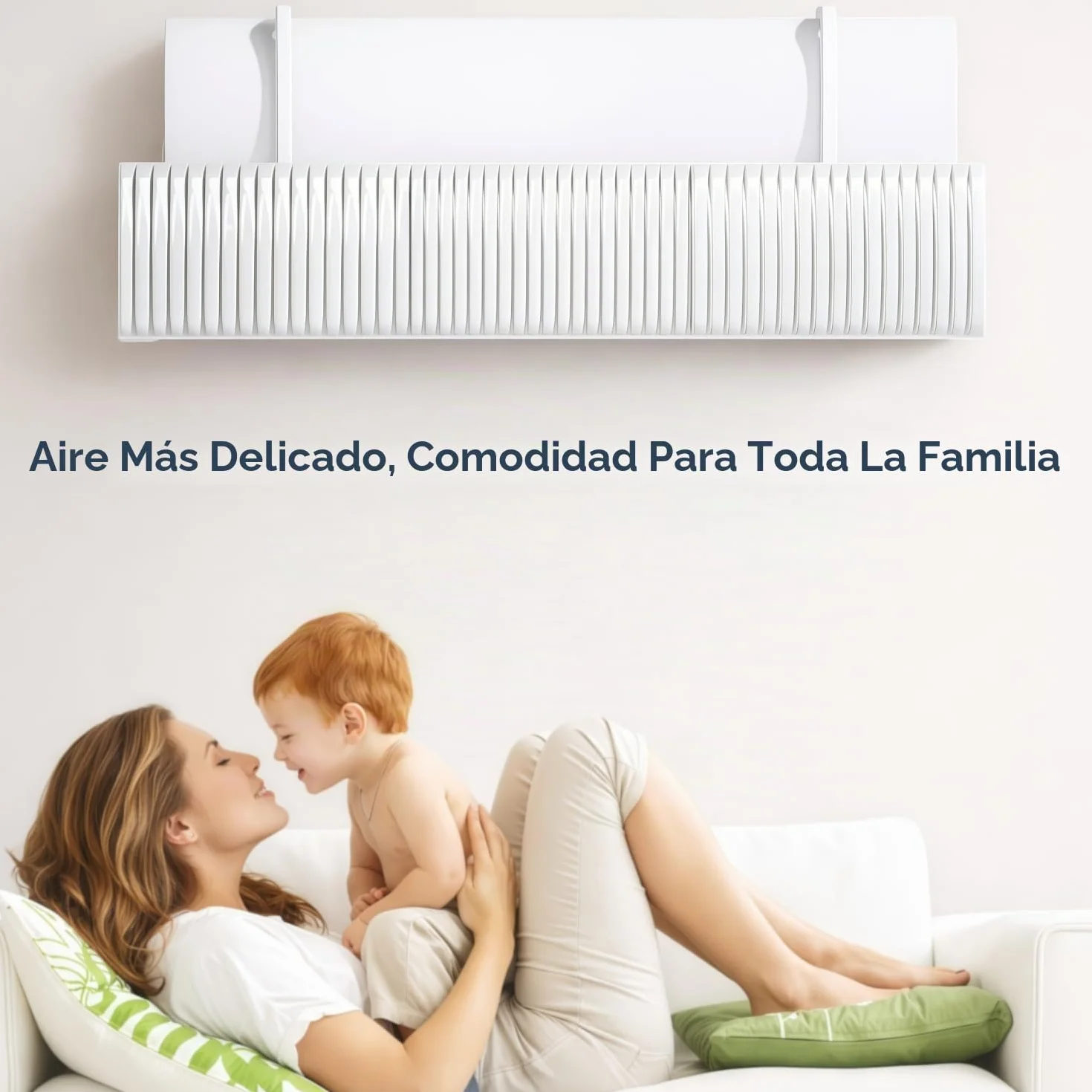 Deflector Aire Acondicionado Split Universal Anti-Soplo con Rejilla Ajustable 180°