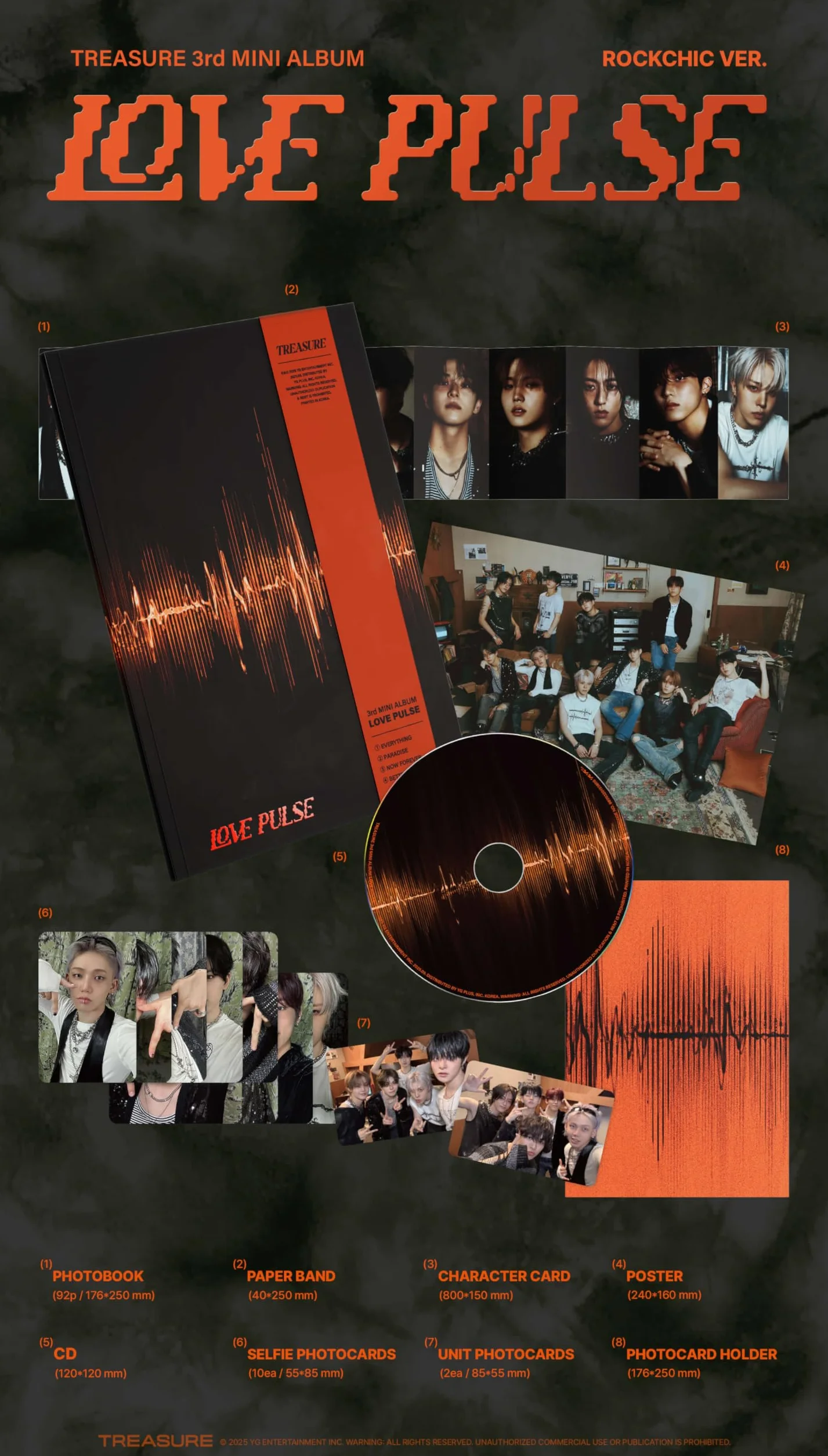 LOVE PULSE TREASURE Album [Metal+Street+Rockchic Full Album Set]+Pre Order Benefits+BolsVos Idol-Inspired Freebies (3rd Mini Album)